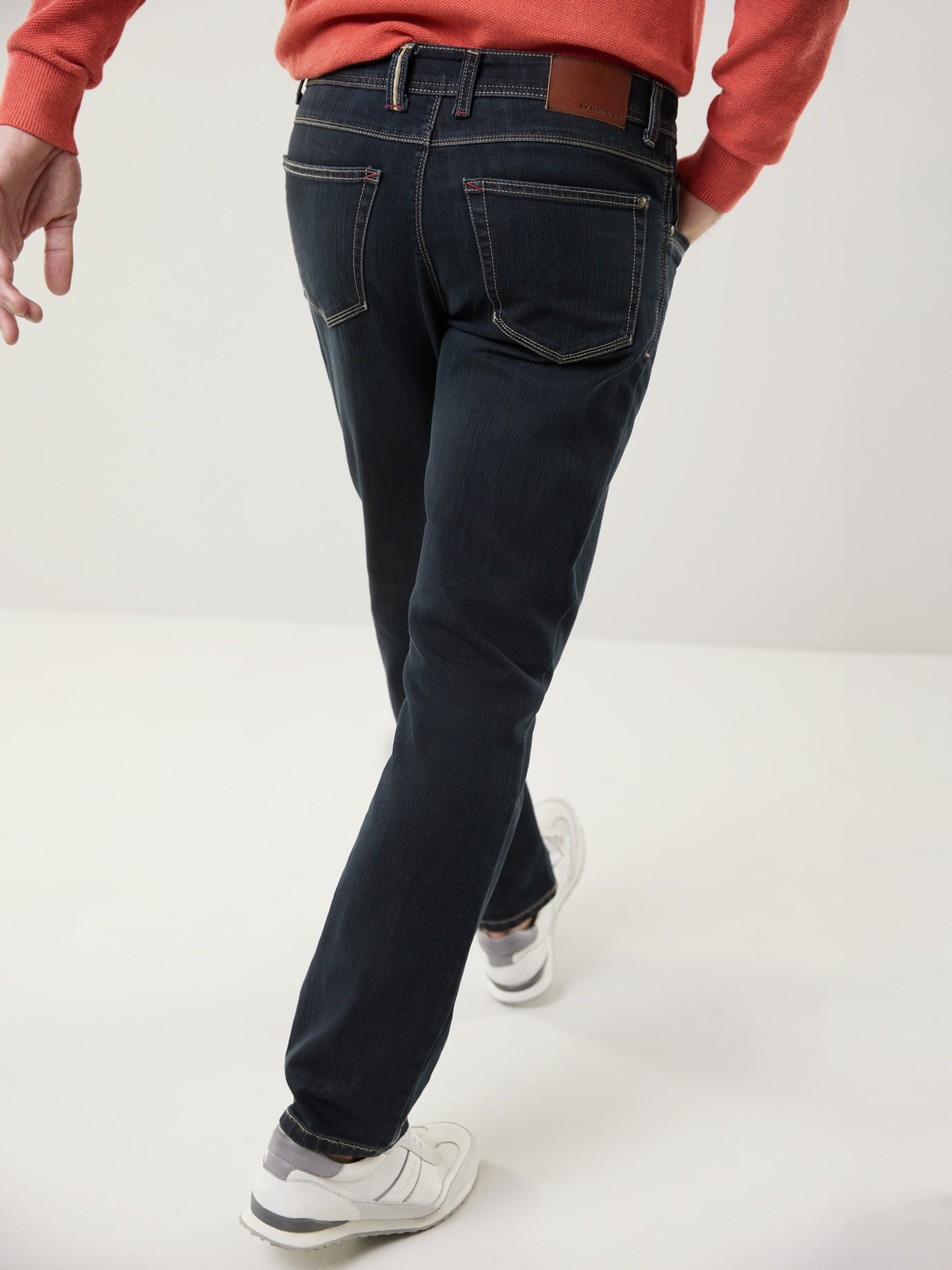 Walbusch T400 Sportjeans Modern Fit, Modern Fit#normale Größen#schlanke Größen#untersetzte Größen, Farbe Blau, 29, ultraelastischer Stoff Comfort-Bund (6 cm dehnbar) Herren 3