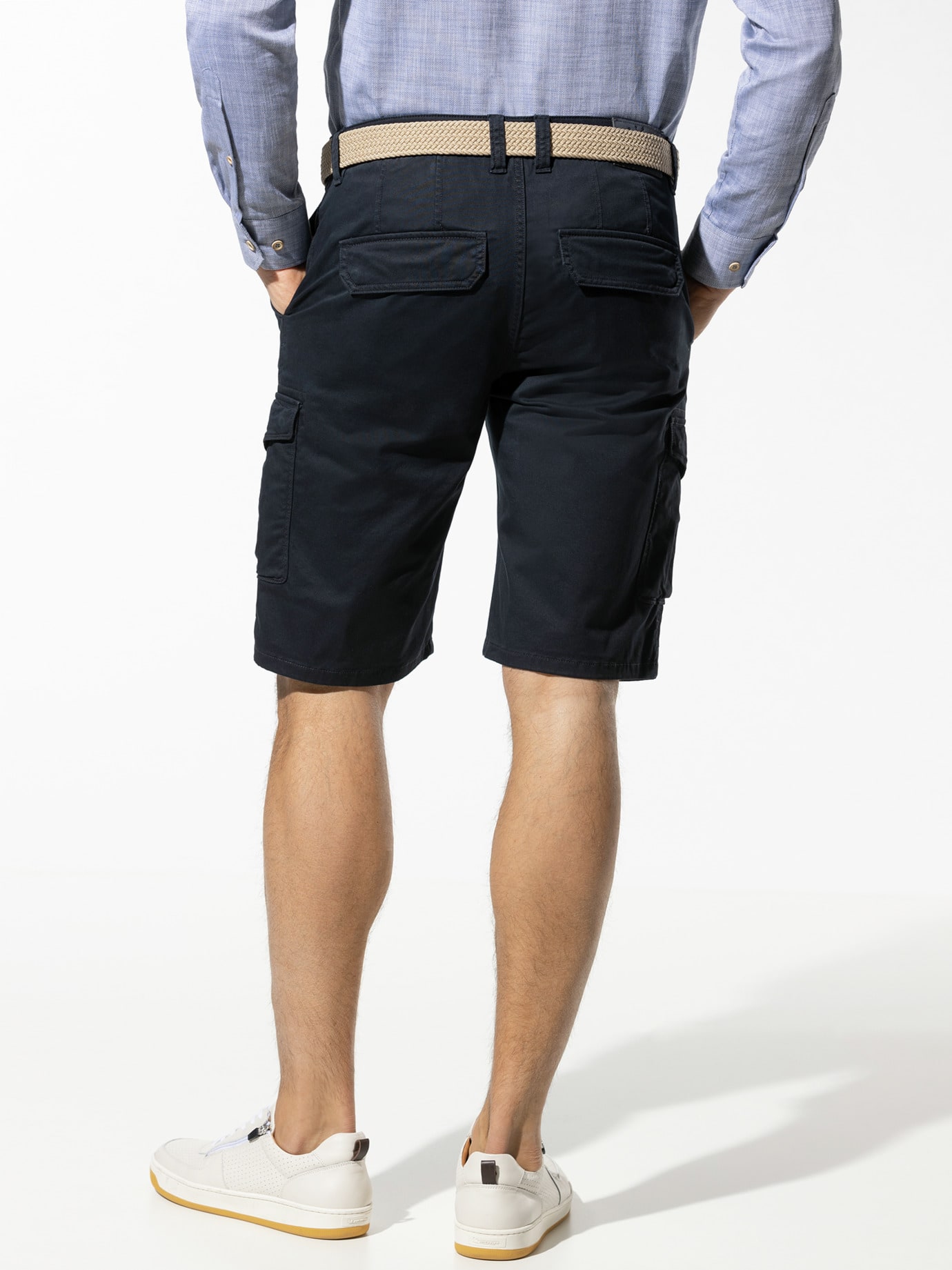 Walbusch Extraglatt Cargo Bermuda Blue 52 7