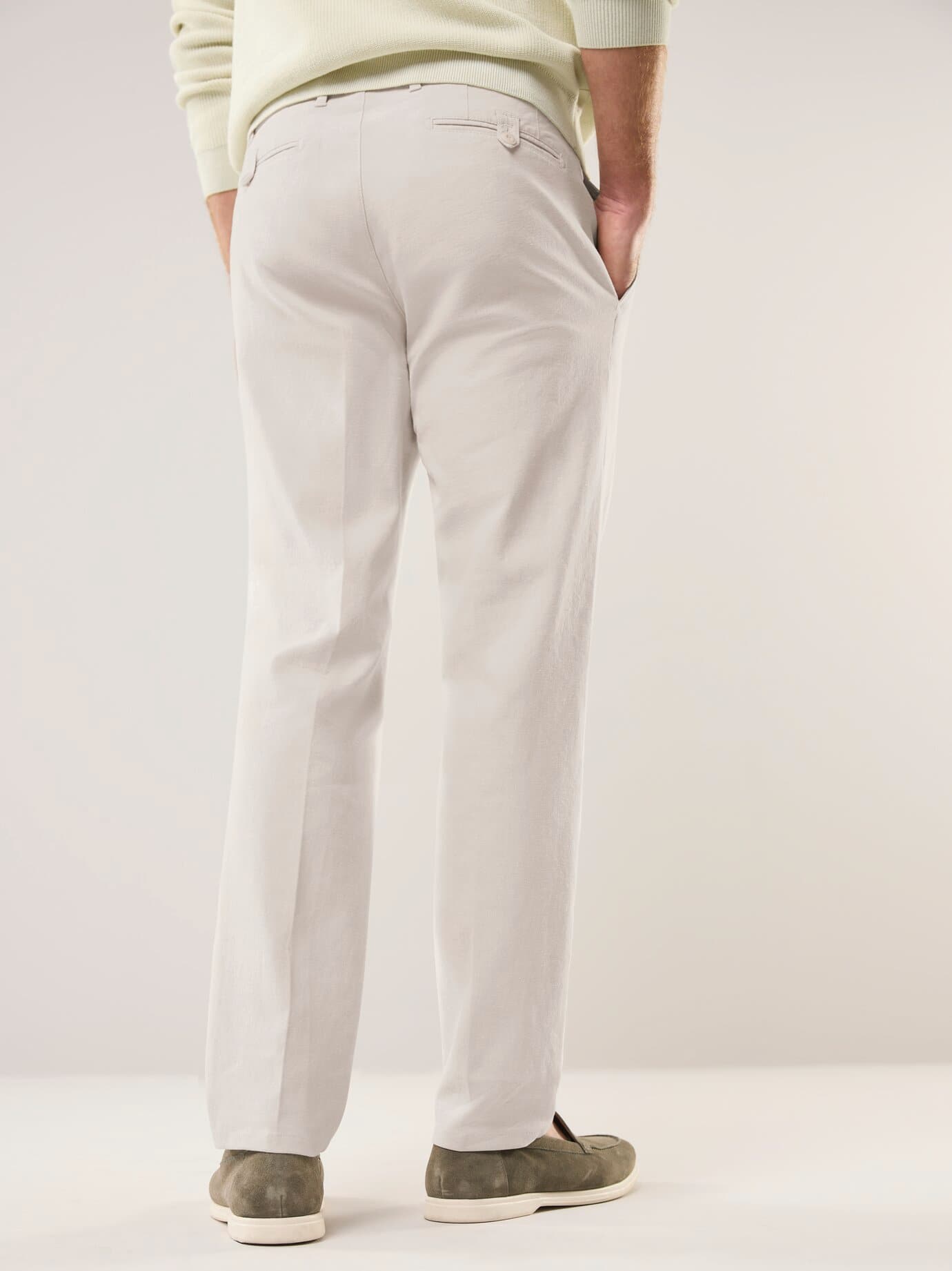 Pantalon Chino en Lin Walbusch Beige 32 3