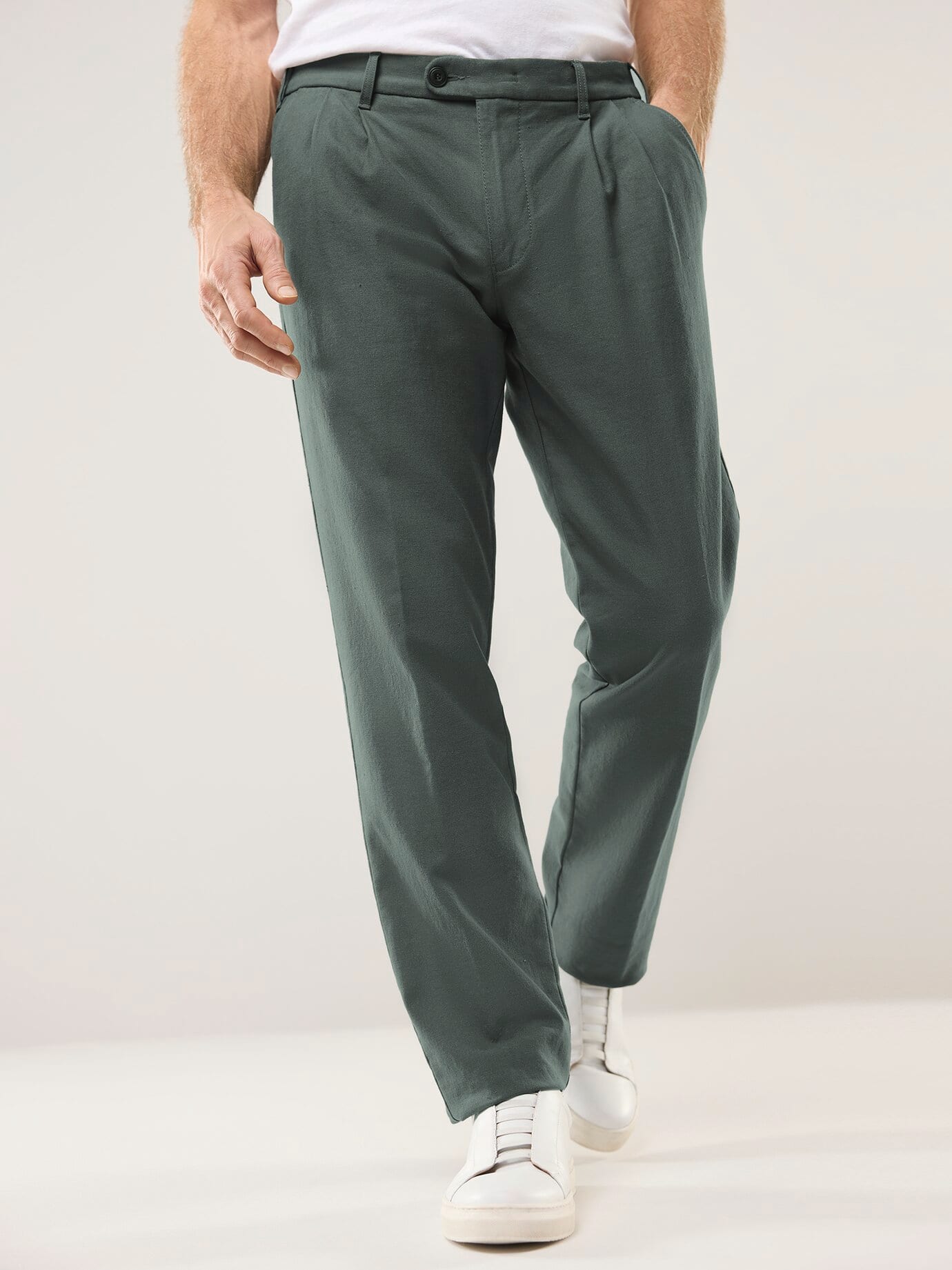 Walbusch Leinen-Chino Grün 29 2