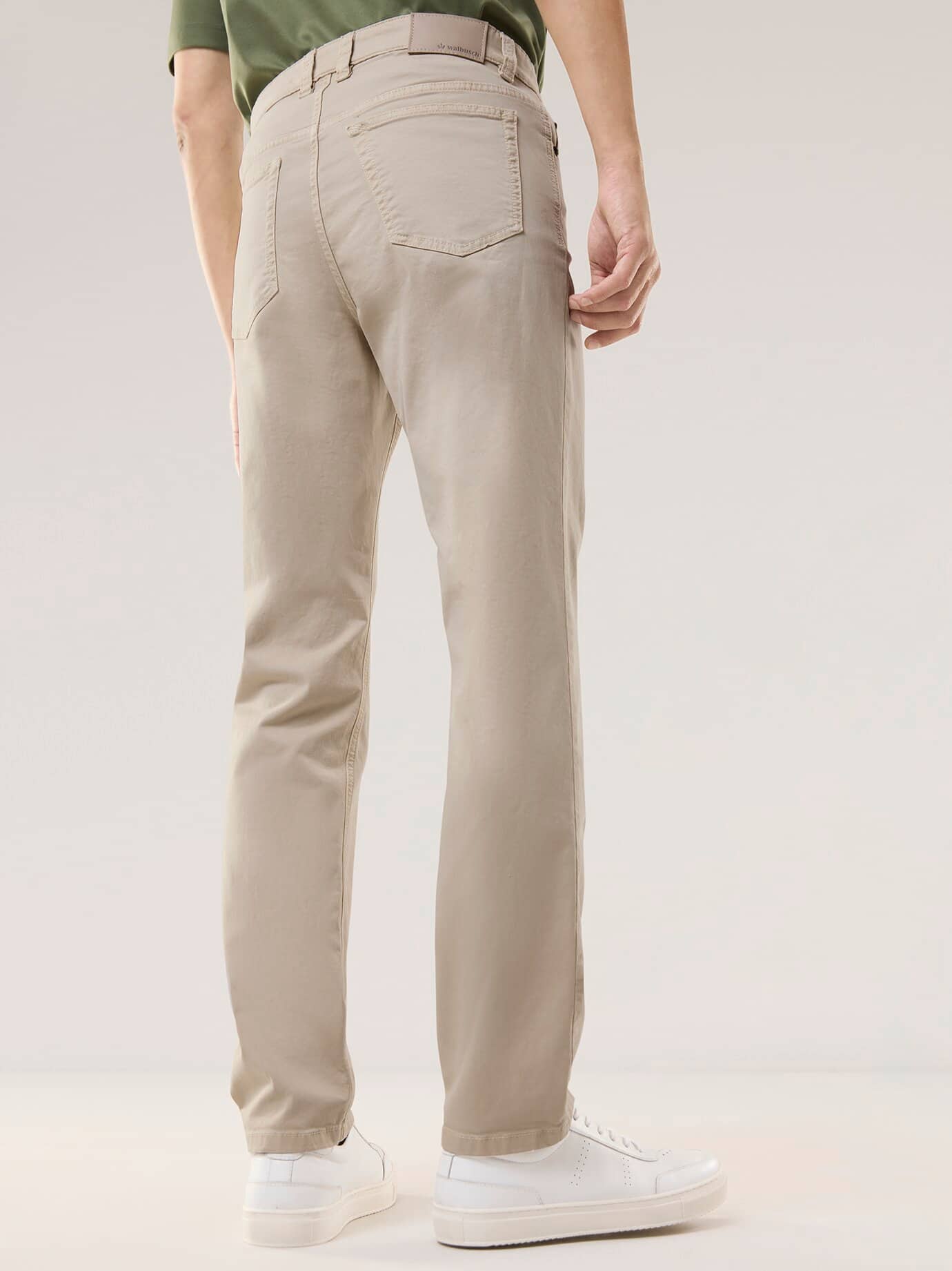 Walbusch Baumwoll Five-Pocket, Regular Fit#normale Größen#schlanke Größen#untersetzte Größen, Farbe Beige, 62, besonders weicher Griff bequem, da elastisch Herren 3