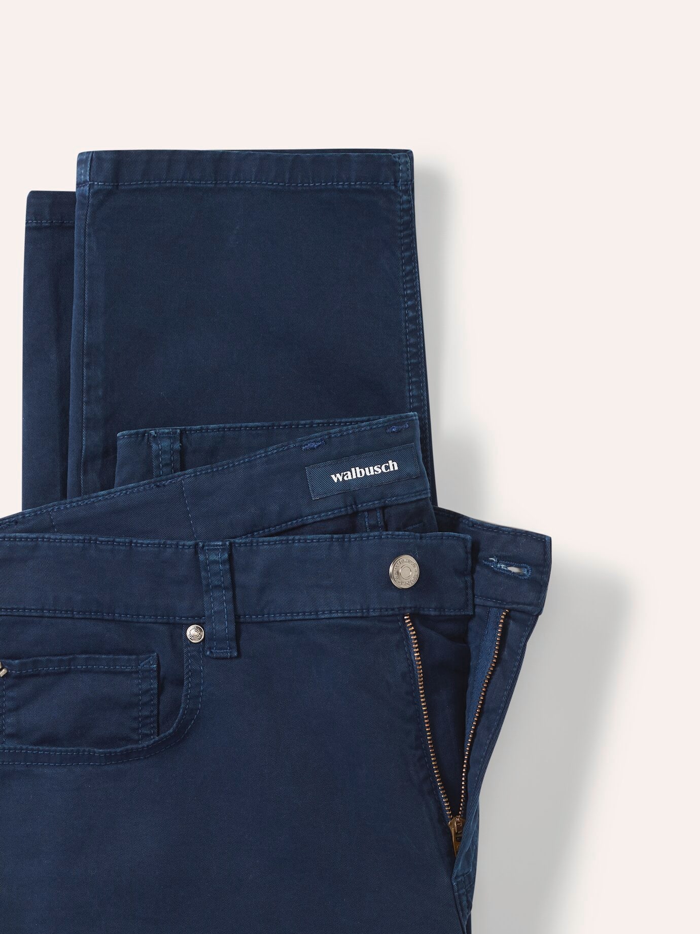 Walbusch Cotton Five-Pocket Trousers Blue 56 8
