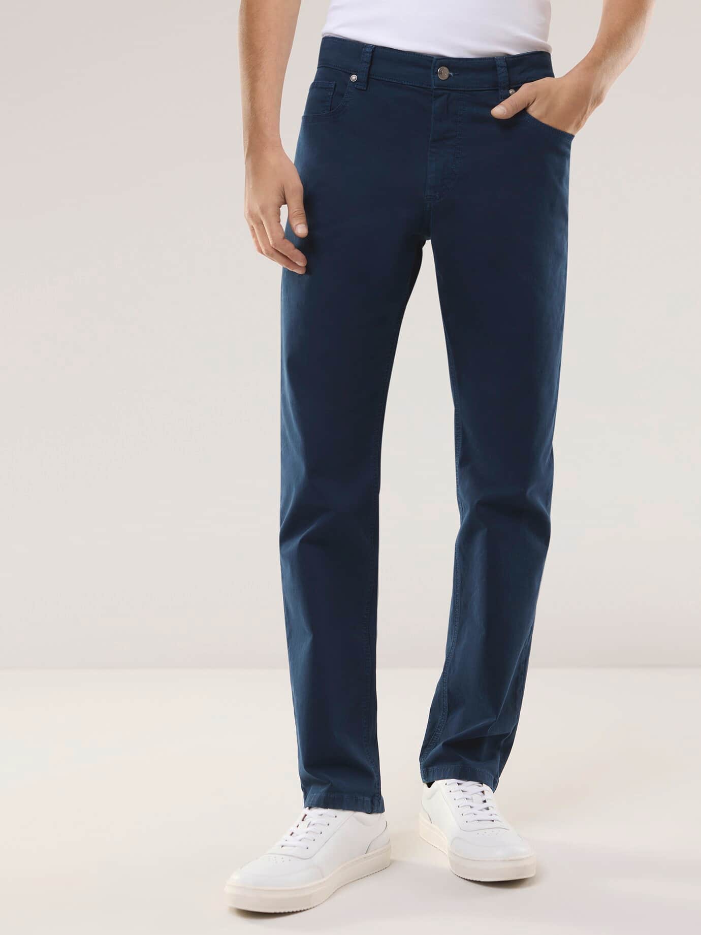 Walbusch Cotton Five-Pocket Trousers Blue 56 6