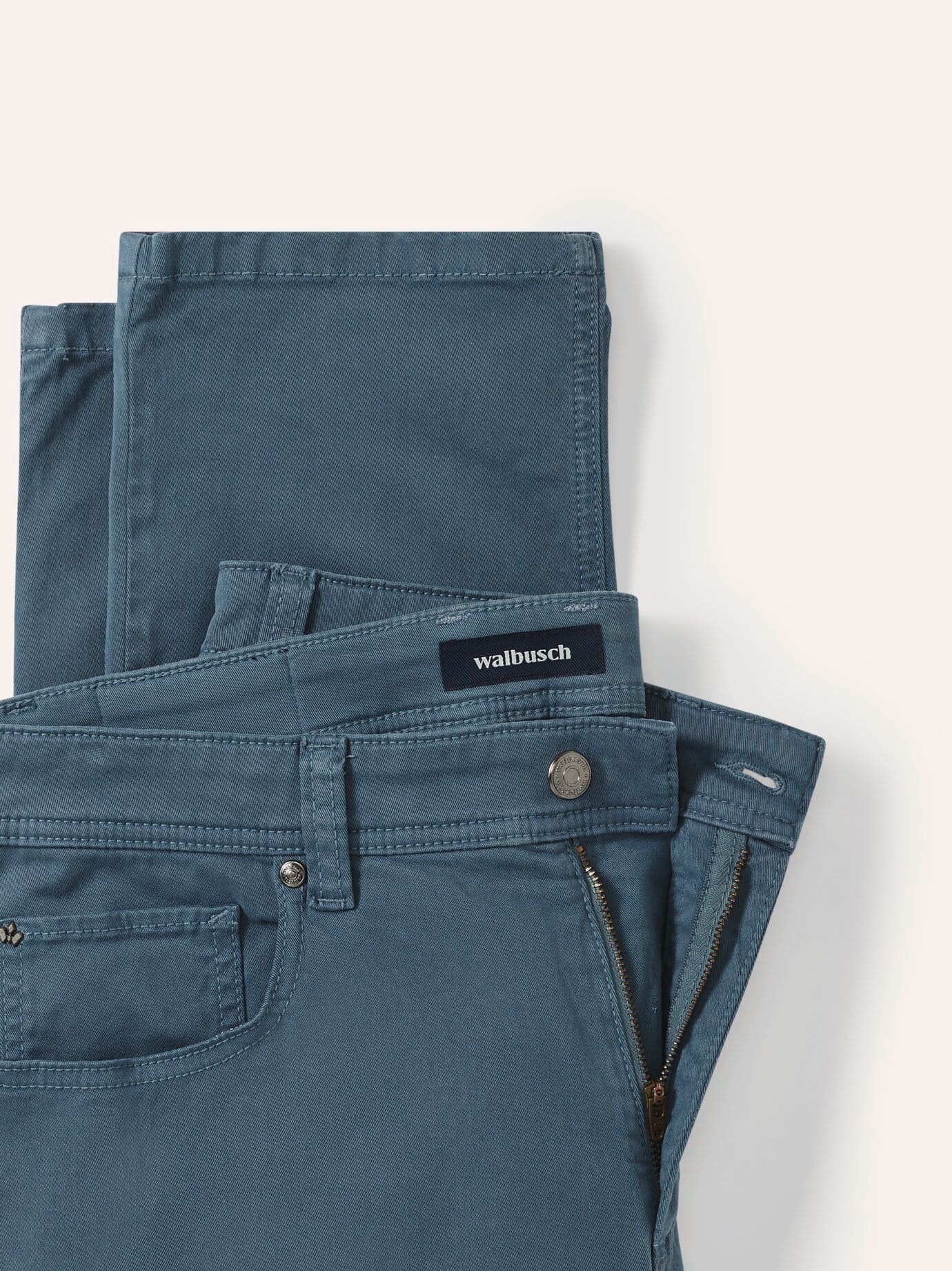 Walbusch Cotton Five-Pocket Trousers Blue 56 4