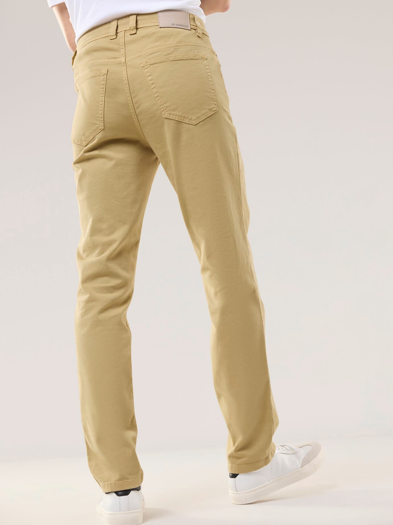 Walbusch Five-Pocket Cotton Trousers Yellow 31 3