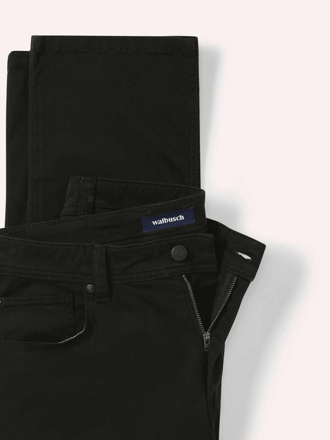 Walbusch Cotton Five-Pocket Regular Fit Black 102 4