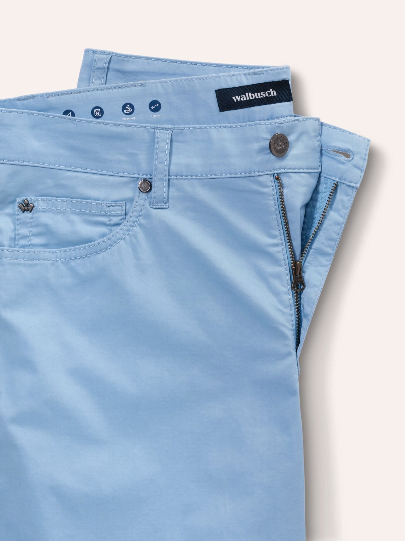 Walbusch Ultraleicht Five Pocket Bermudas, Regular Fit#normale Größen#untersetzte Größen, Farbe Blau, 26, federleicht bequemer Baumwollstretch Herren 4