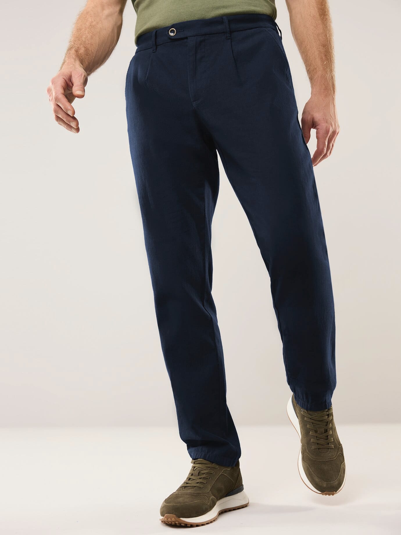 Walbusch Wohlfühl Leinen-Hose Modern Fit Blue 24 6