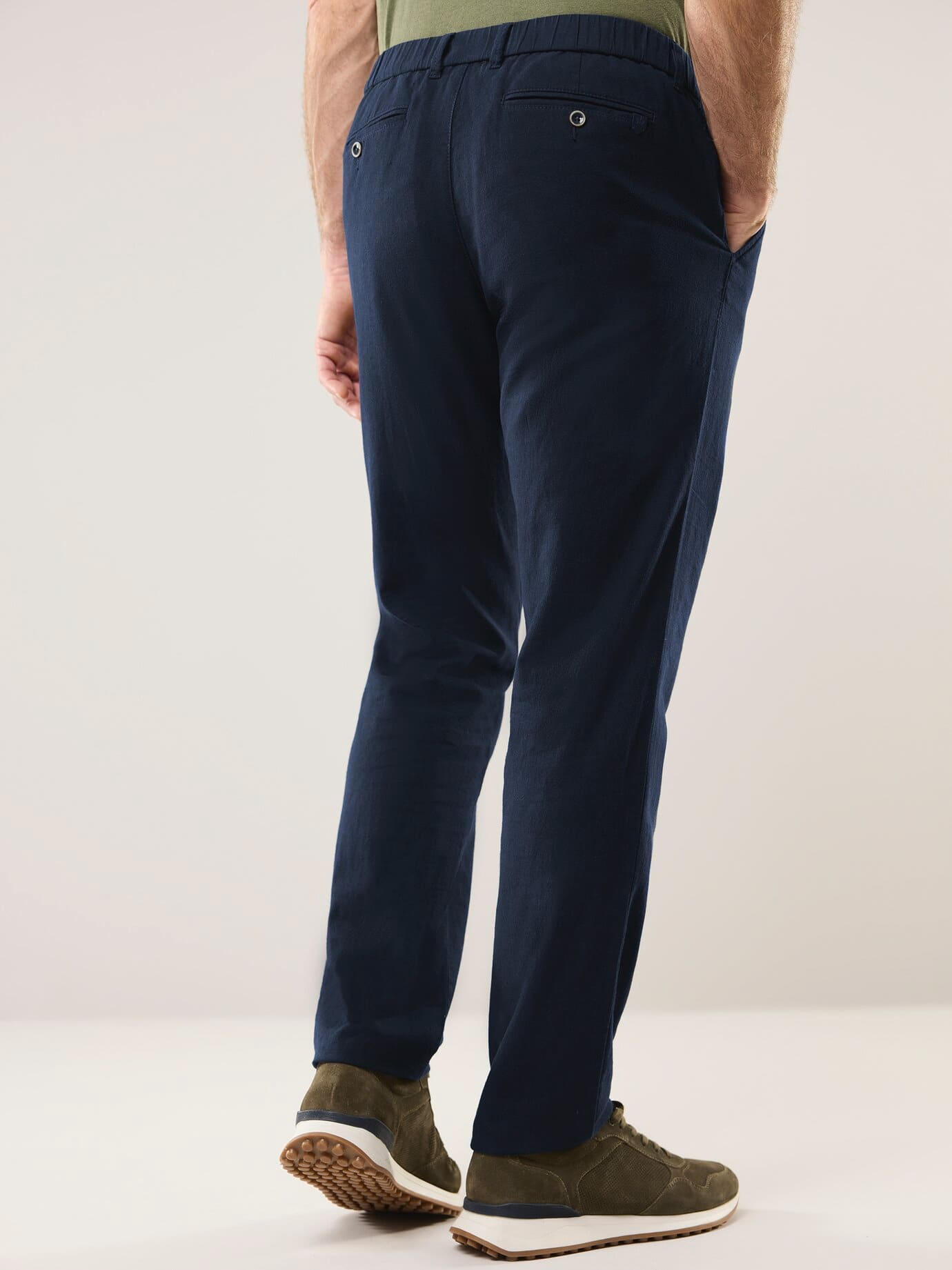 Walbusch Wohlfühl Leinen-Hose Modern Fit Blue 24 7