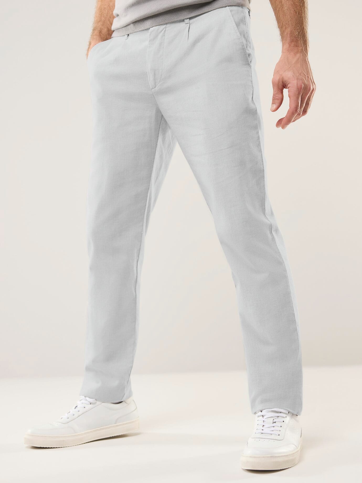 Walbusch Wohlfühl Leinen-Hose, Modern Fit, Grau, 24 6