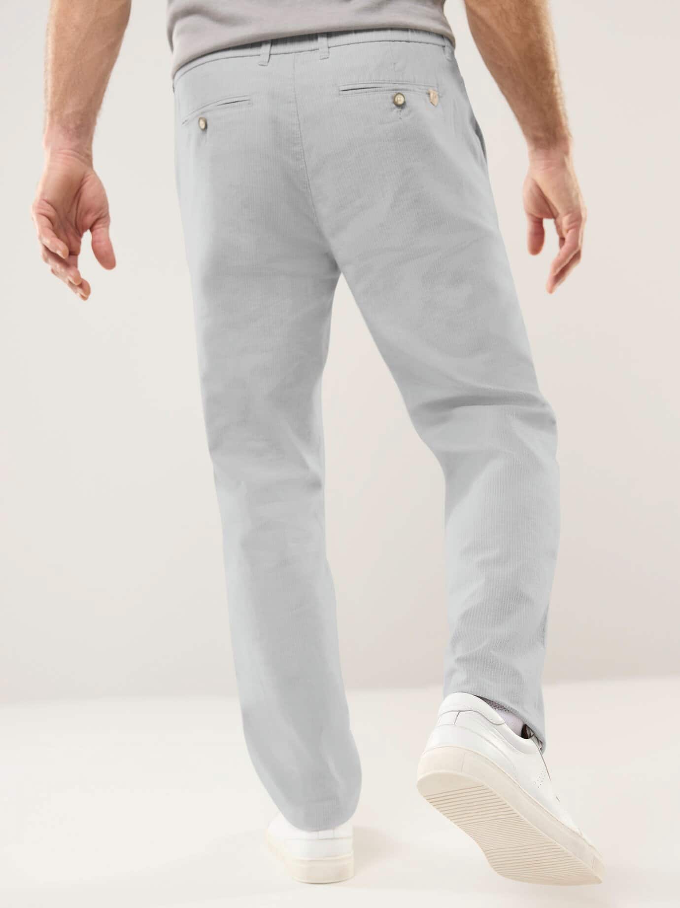 Walbusch Wohlfühl Leinen-Hose, Modern Fit, Grau, 24 7