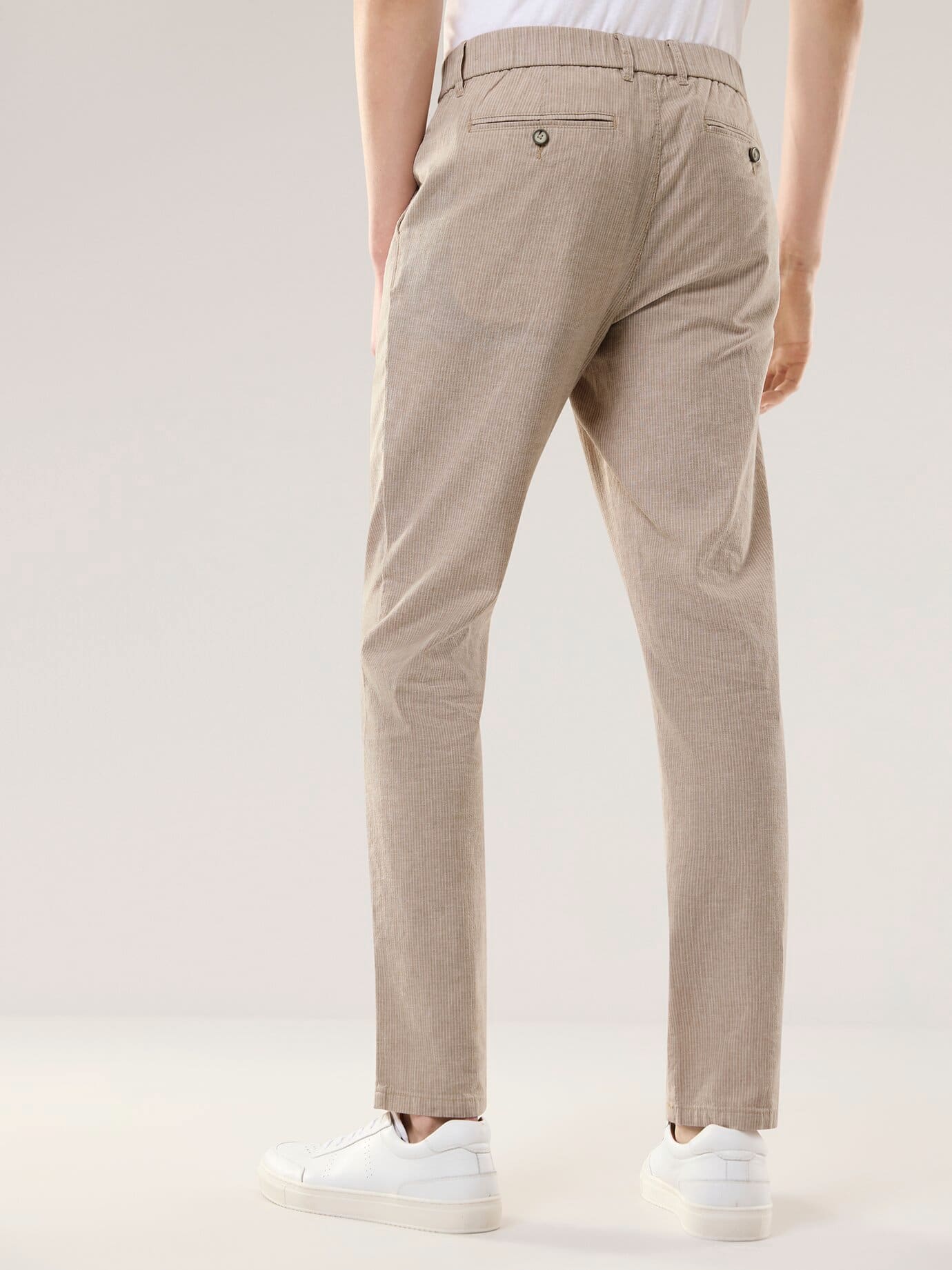 Walbusch Wohlfühl Leinen-Hose, Modern Fit#normale Größen#untersetzte Größen, Farbe Beige, 27, weiche Leinenmischung Comfort-Bund (8 cm dehnbar) Herren 3