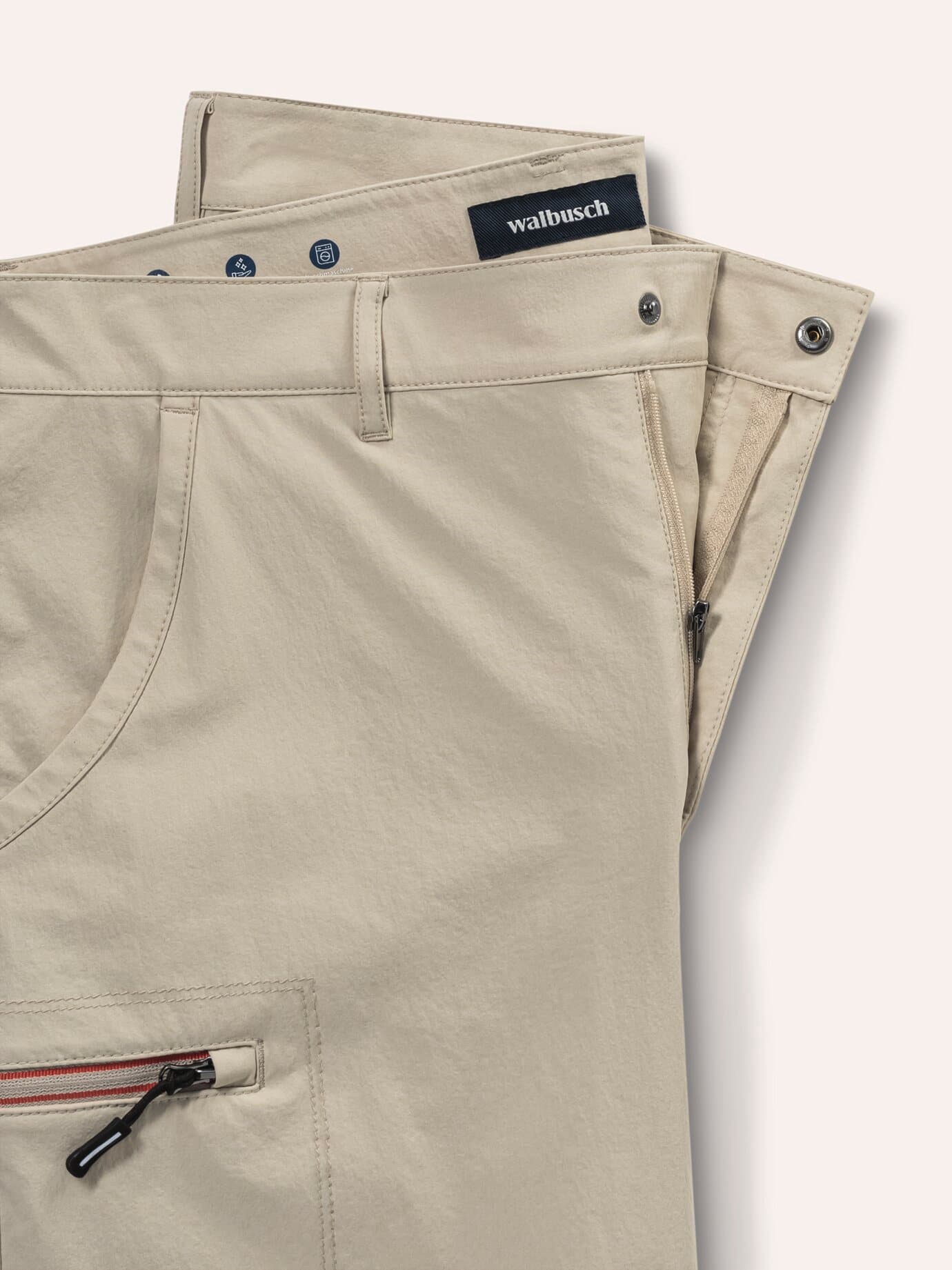 Walbusch Active Bermudas, Regular Fit#normale Größen#untersetzte Größen, Farbe Beige, 27, mit 6 Taschen wasser-/schmutzabweisend Herren 4