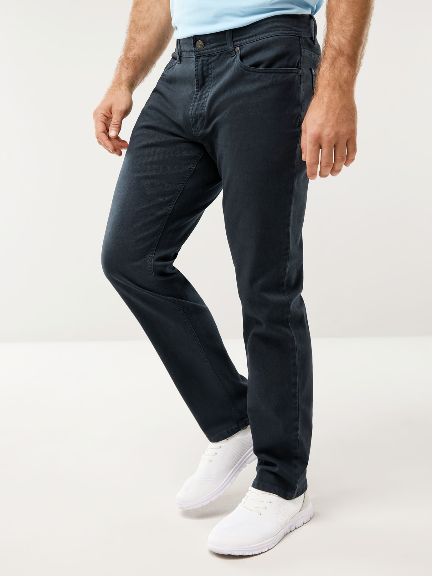 Walbusch Ganzjahres Five-Pocket, Modern Fit#normale Größen#schlanke Größen#untersetzte Größen, Farbe Blau, 29, klimatisierend feuchtigkeitsregulierend Herren 2