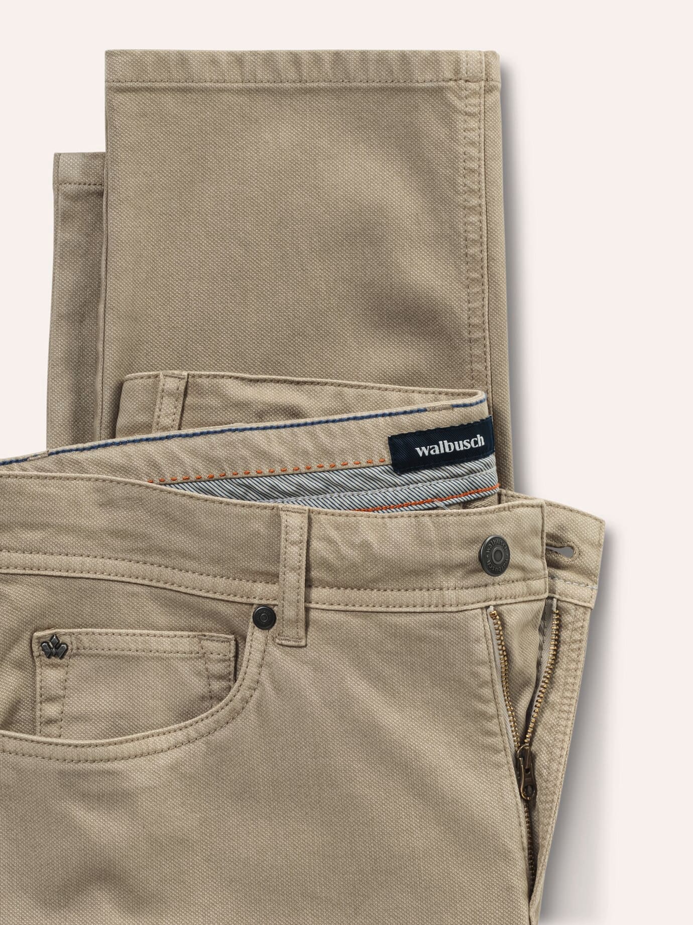 Walbusch Ganzjahres Five-Pocket Trousers Beige 62 4