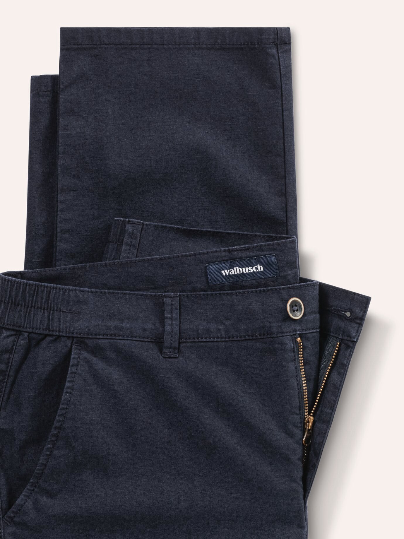 Walbusch Leinen-Chino Blau 48 8