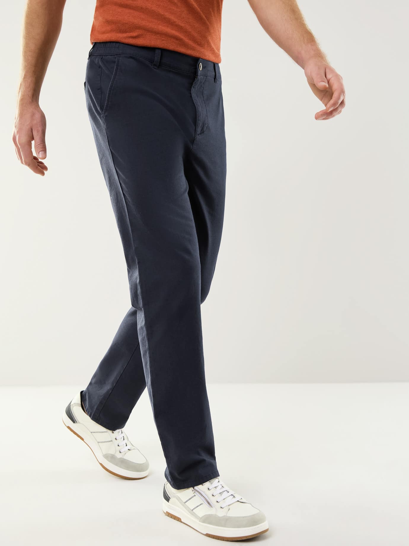 Walbusch Leinen-Chino Blau 48 6