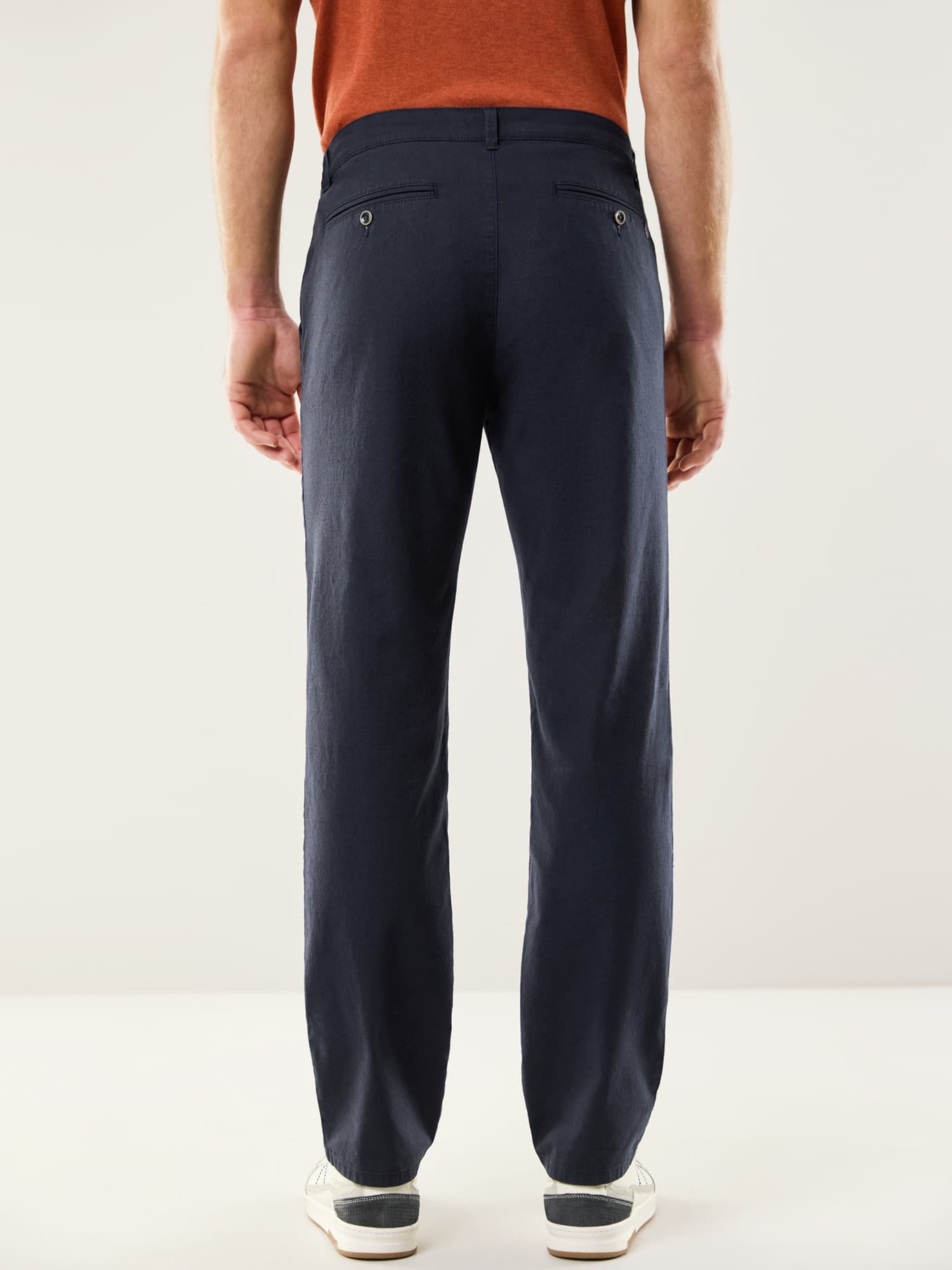 Walbusch Leinen-Chino Blau 48 7