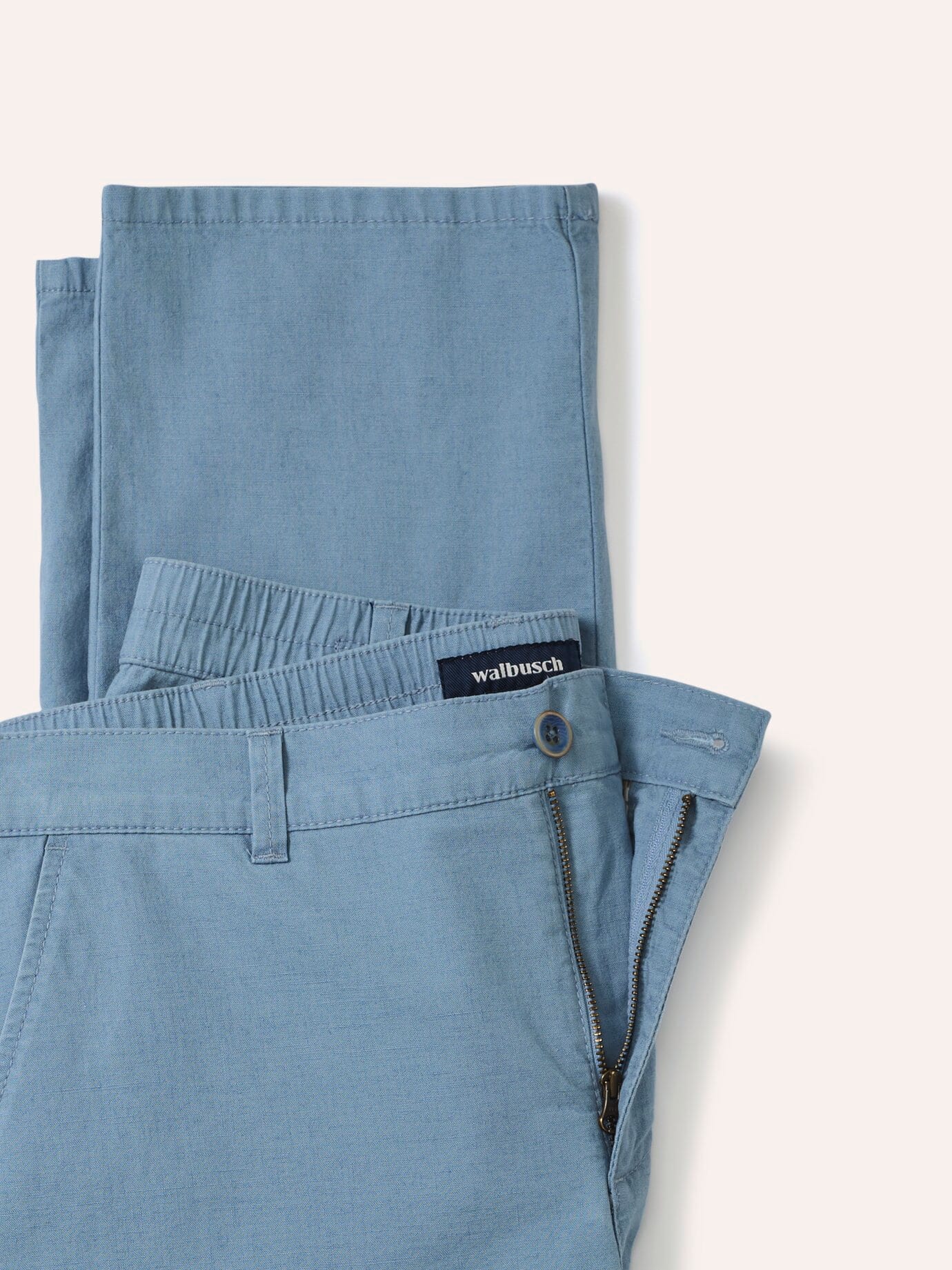 Walbusch Leinen-Chino Blau 48 4