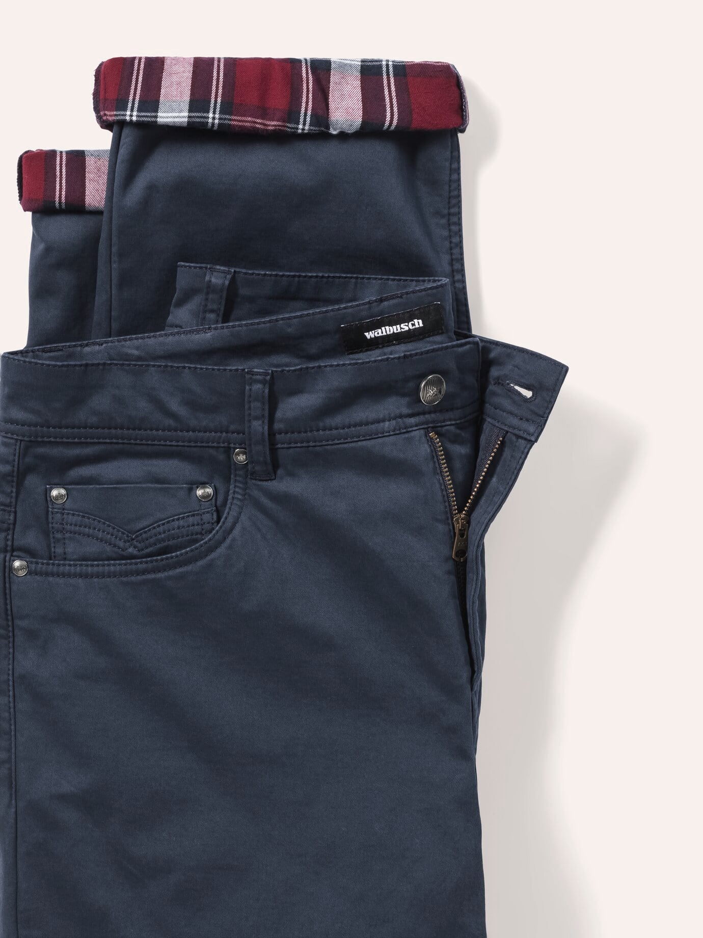 Walbusch Extraglatt-Thermo Five Pocket Regular Fit Blue 52 4