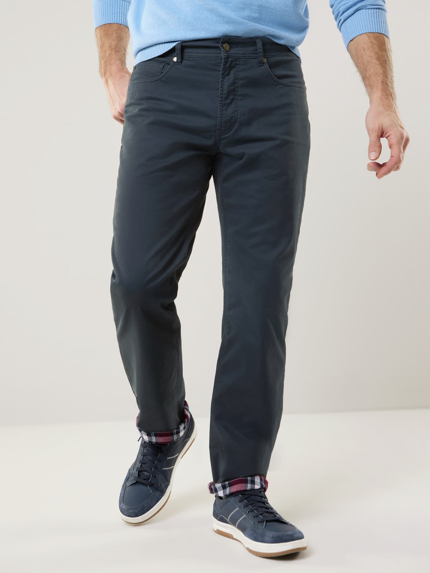 Walbusch Extraglatt-Thermo Five Pocket Regular Fit Blue 52 2