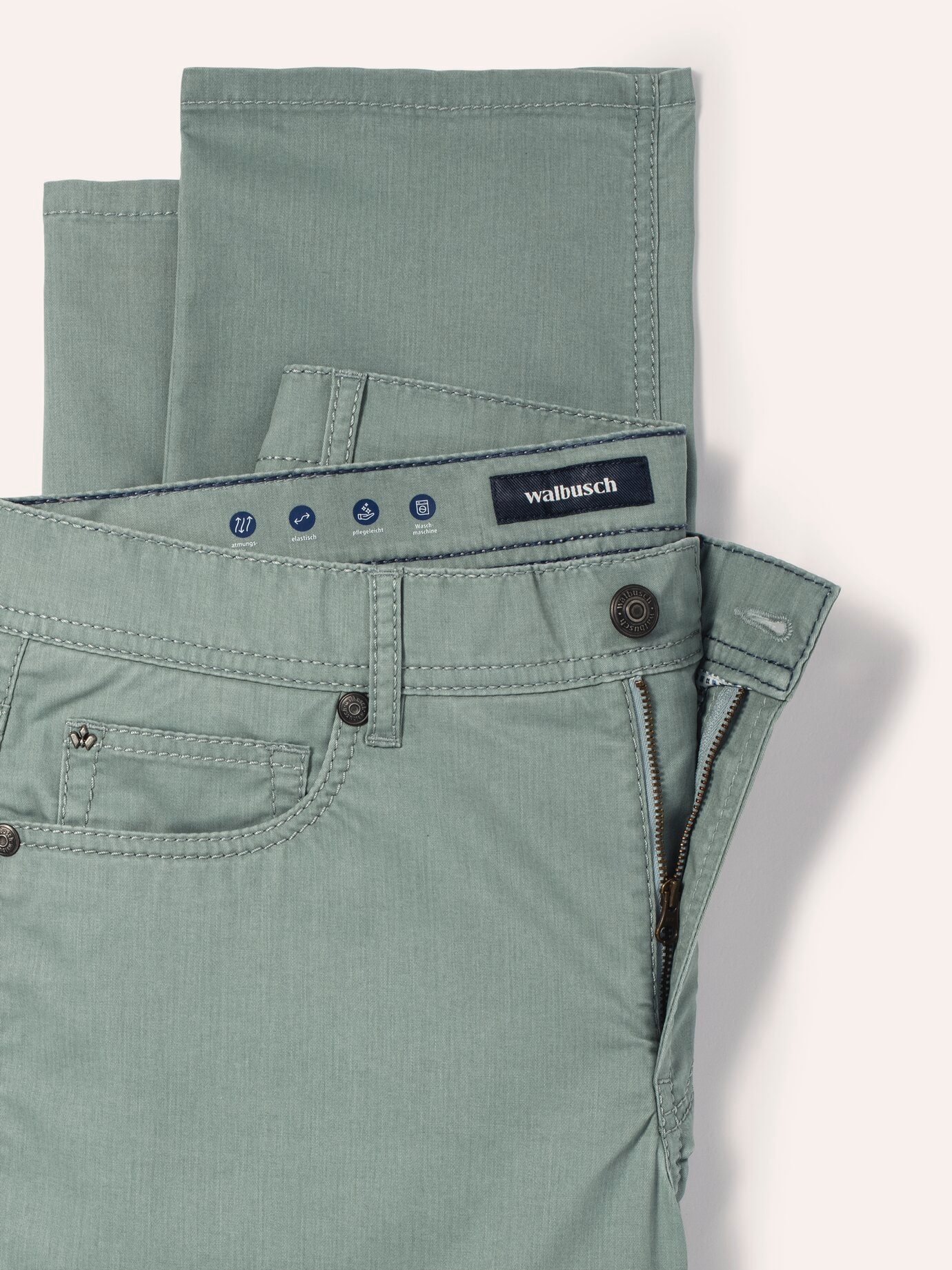 Walbusch Klima Five-Pocket Trousers Green 26 4
