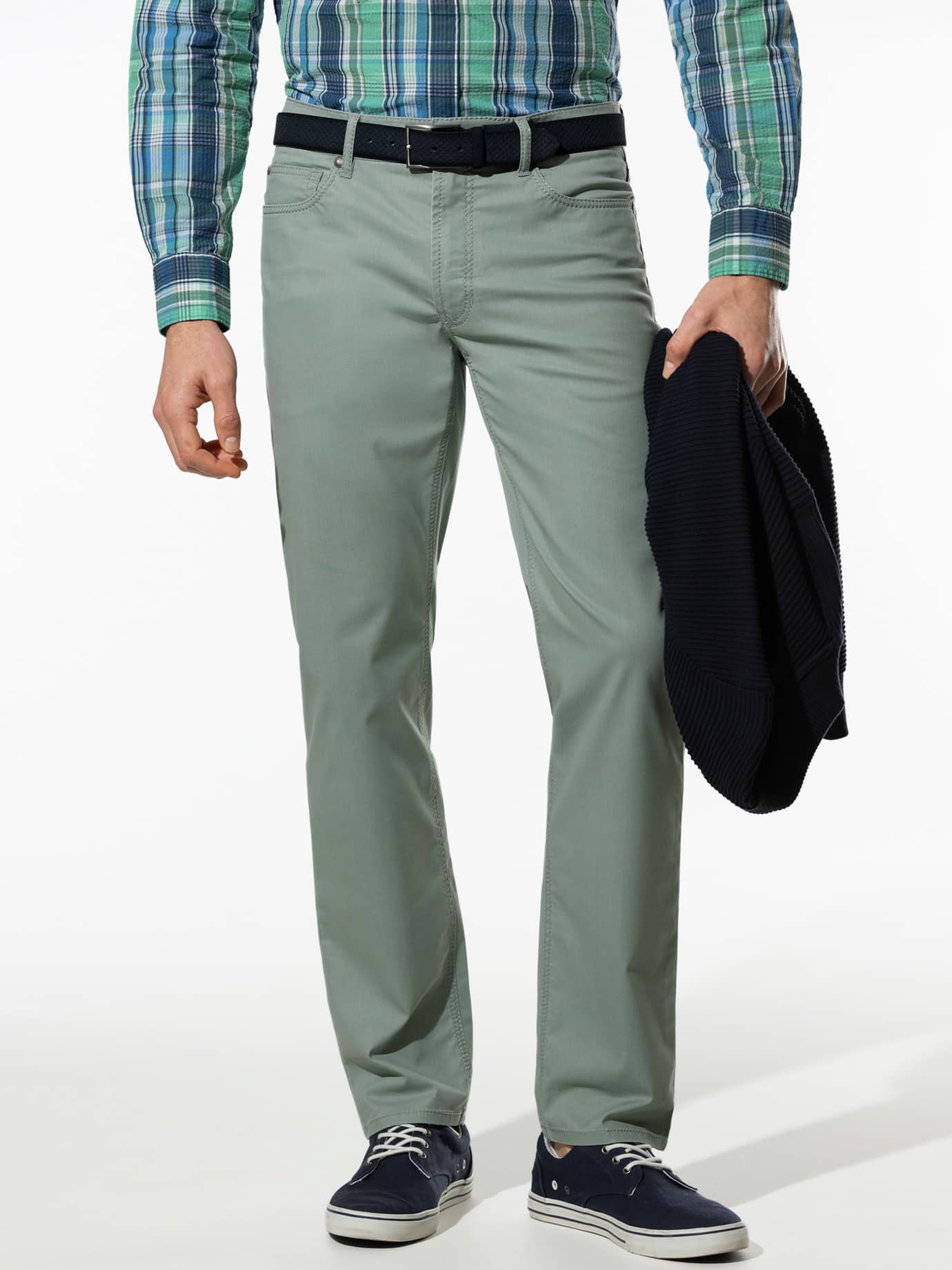 Walbusch Klima Five-Pocket Trousers Green 26 2