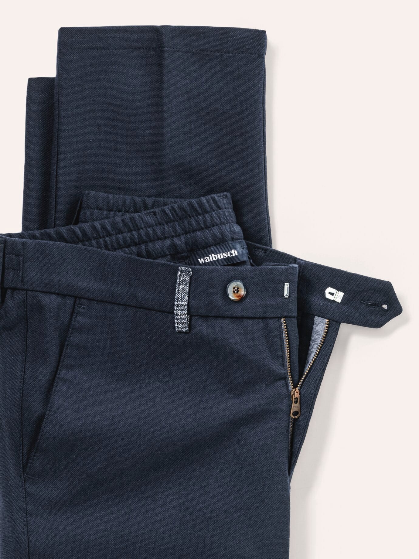 Walbusch Cool-Wool Chino, Regular Fit#normale Größen#schlanke Größen#untersetzte Größen, Farbe Blau, 106, temperaturausgleichend mit Sicherheitstasche Herren 4