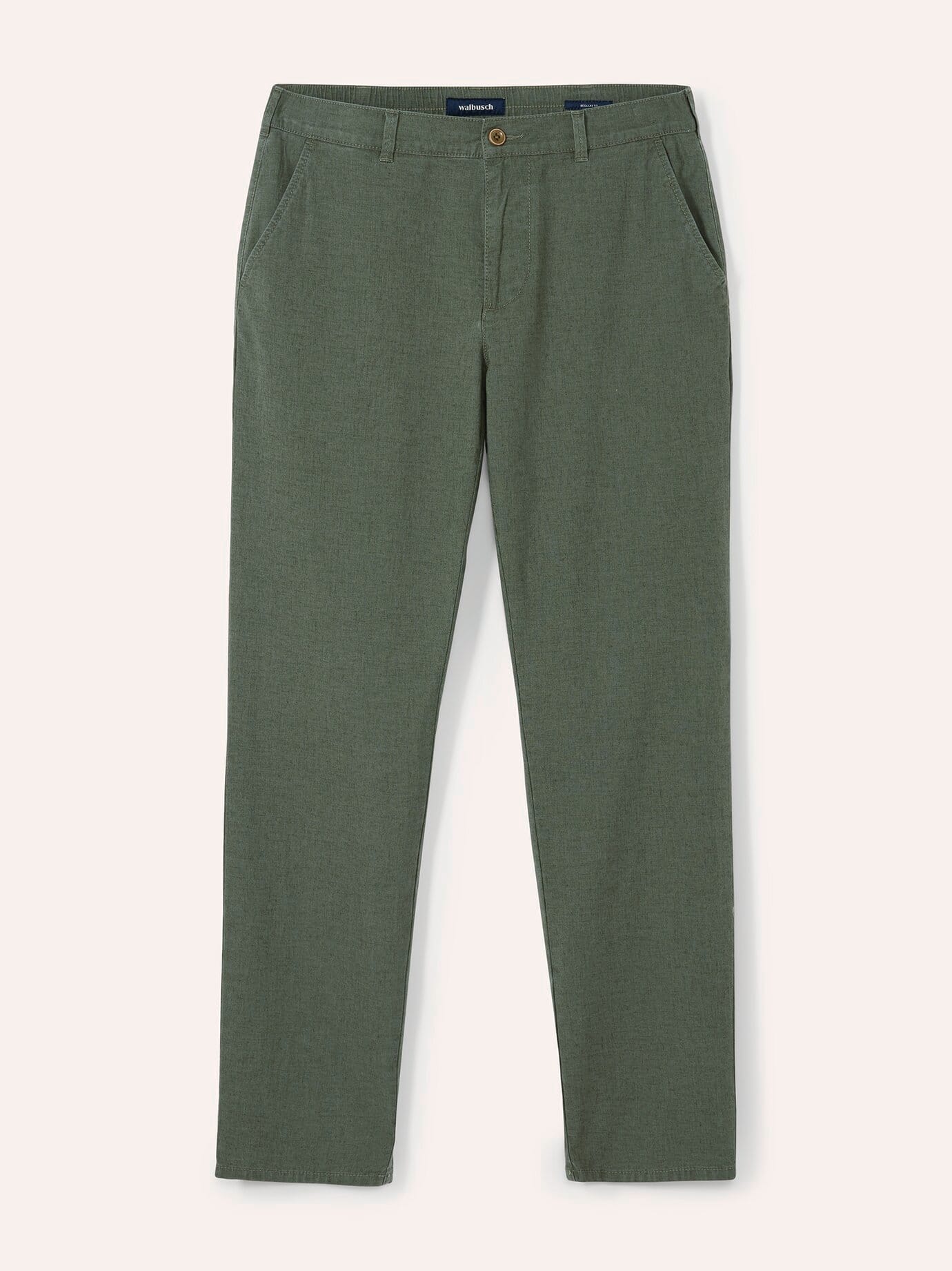 Walbusch Leinen-Chino Frischekick, Regular Fit#normale Größen#schlanke Größen#untersetzte Größen, Farbe Grün, 26, weiche Leinenmischung luftig und knitterarm Herren