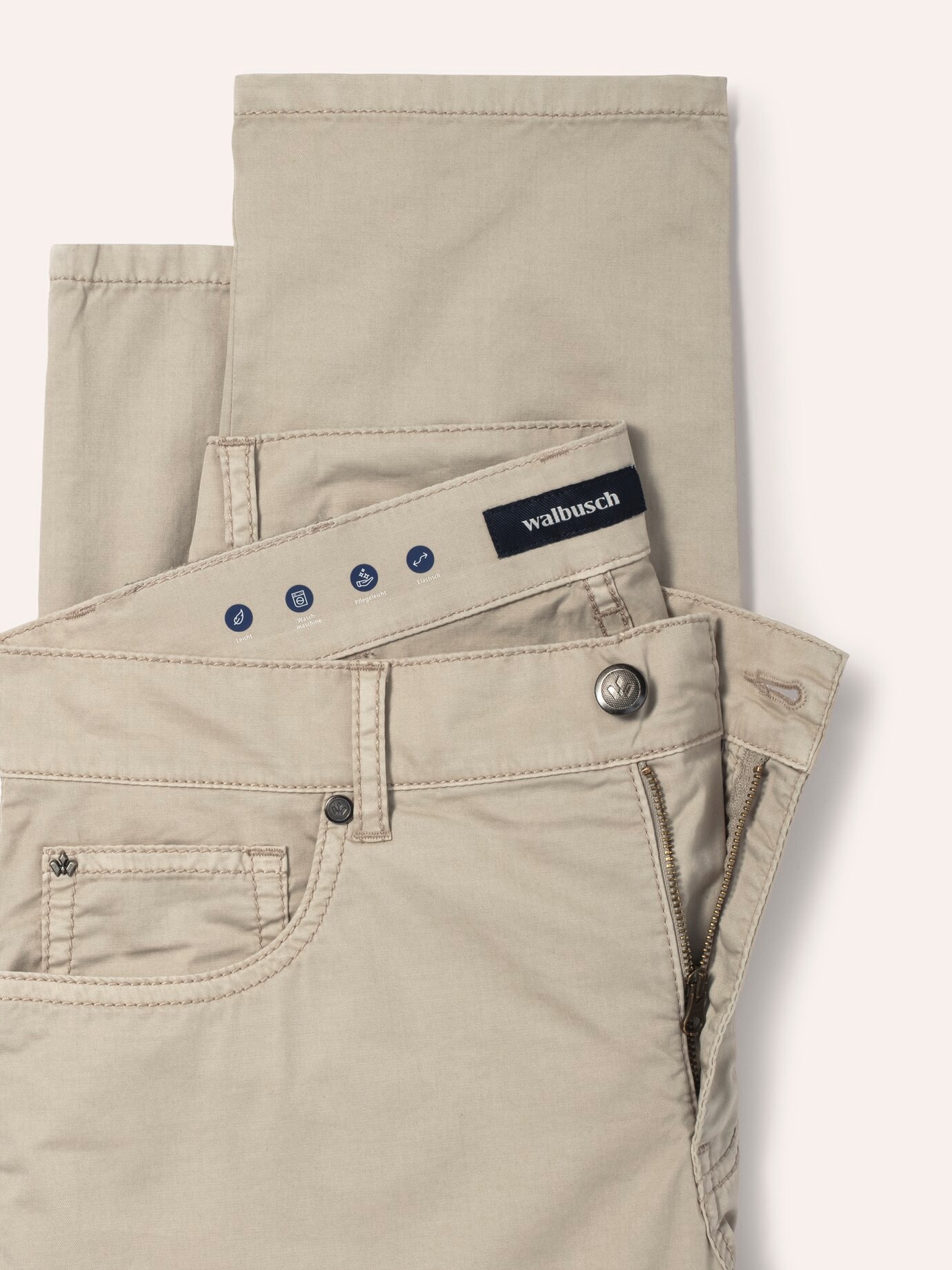 Walbusch Ultraleicht Five Pocket Trousers Beige 56 4