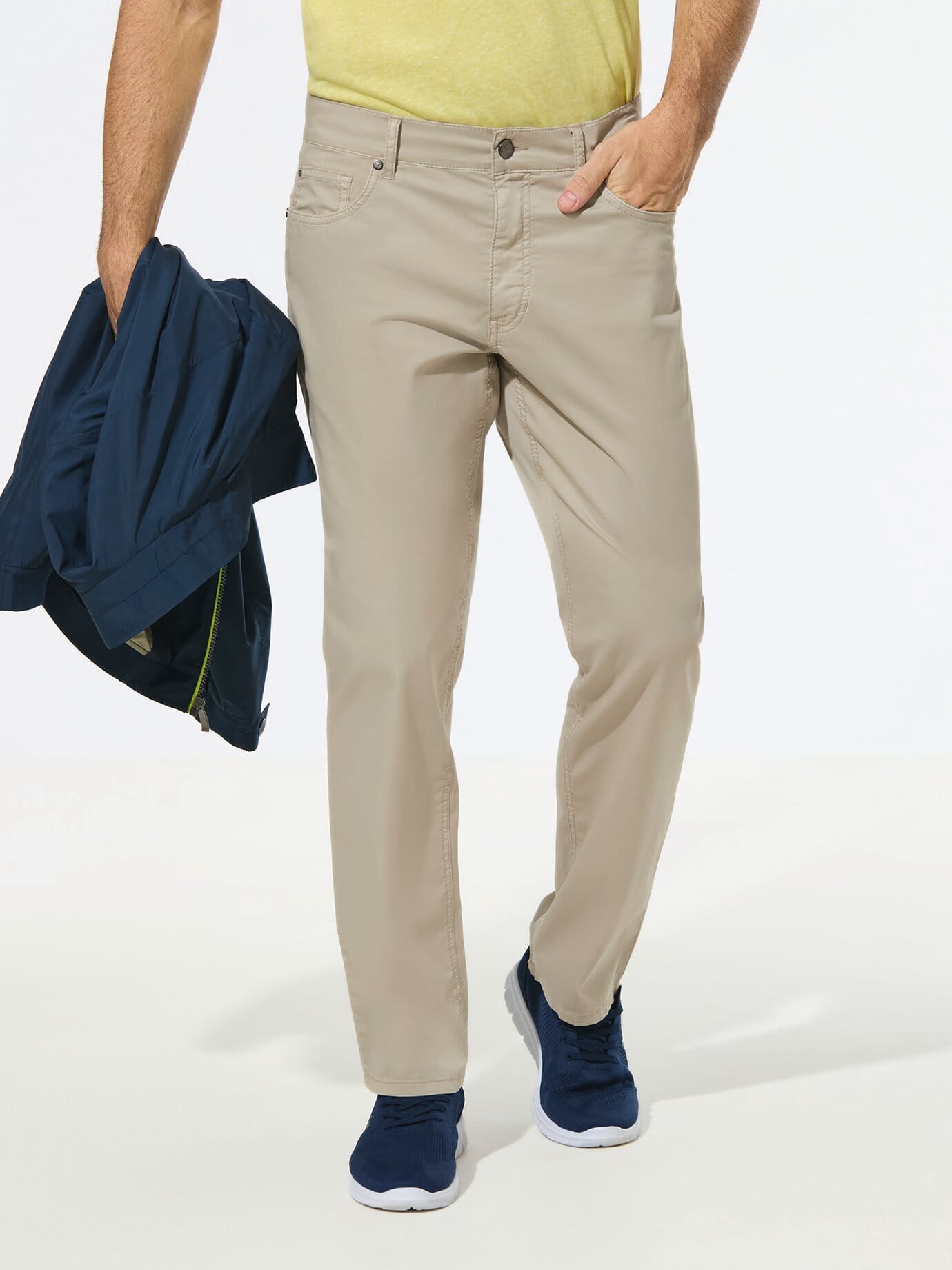 Walbusch Ultraleicht Five Pocket Trousers Beige 56 2