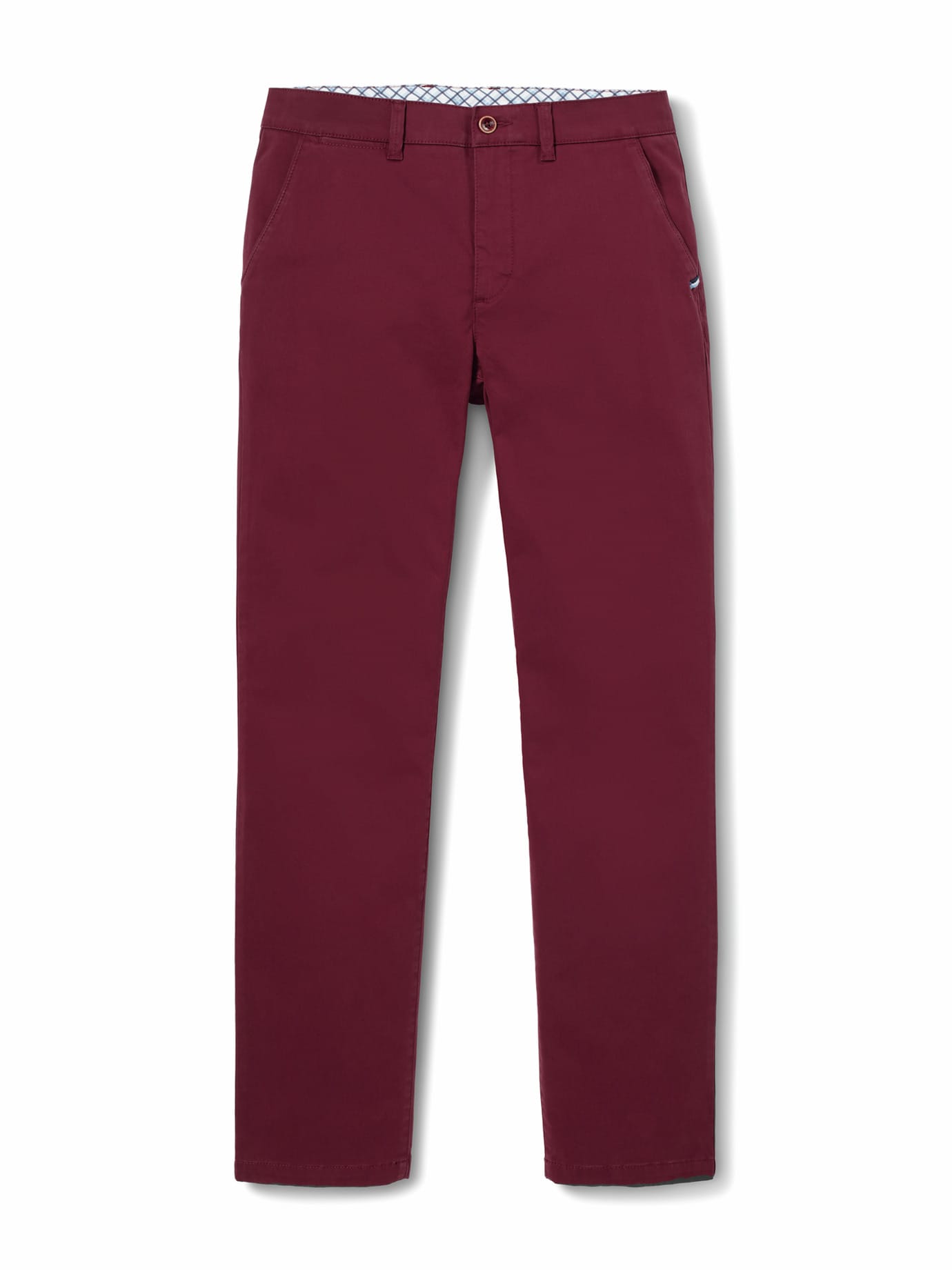 Baumwoll-Chino Diamant Bordeaux