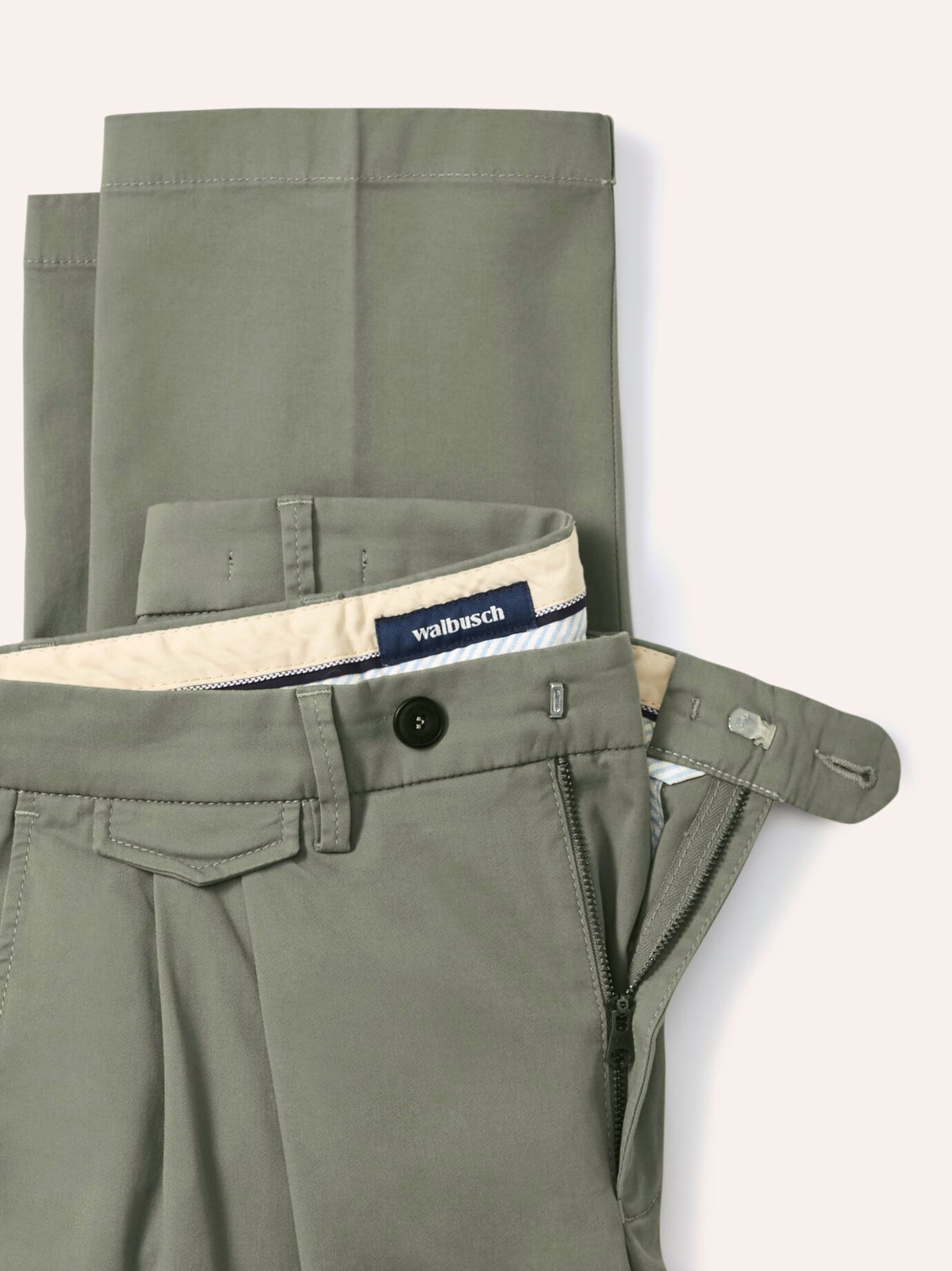 Walbusch Feintwill Pleated Chino Green 64 4