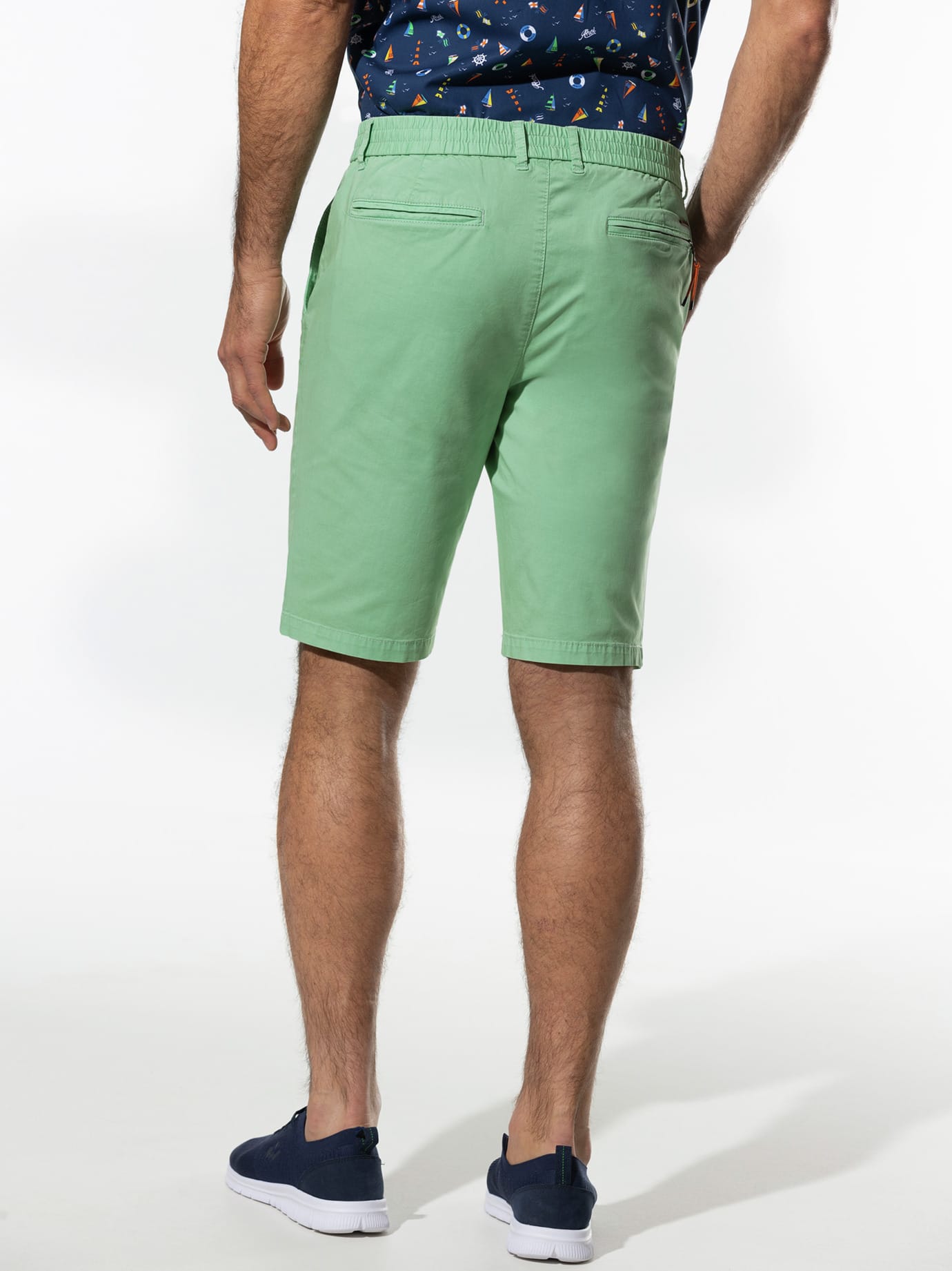 Walbusch Holiday Bermuda Shorts Cotton Stretch Green 52 3