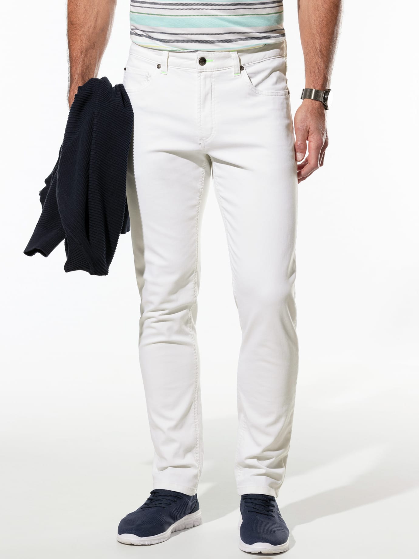 Walbusch Ultraleicht Jeans Klimakontrolle Modern Fit White 56 2