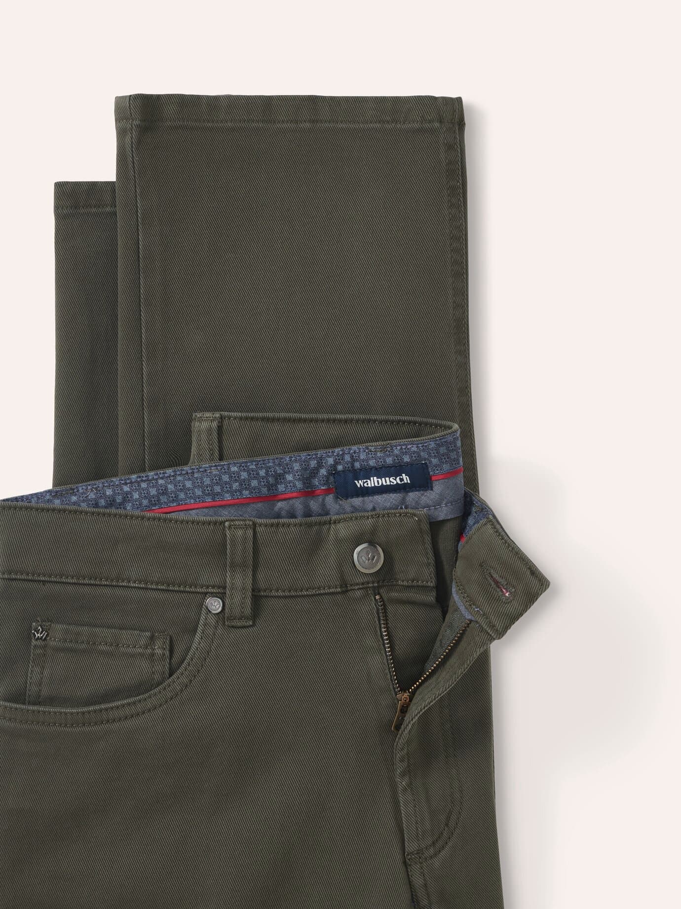 Walbusch Thermoleicht Five-Pocket, Regular Fit#normale Größen#schlanke Größen#untersetzte Größen, Farbe Grün, 50, wärmend rundum bequem Herren 4