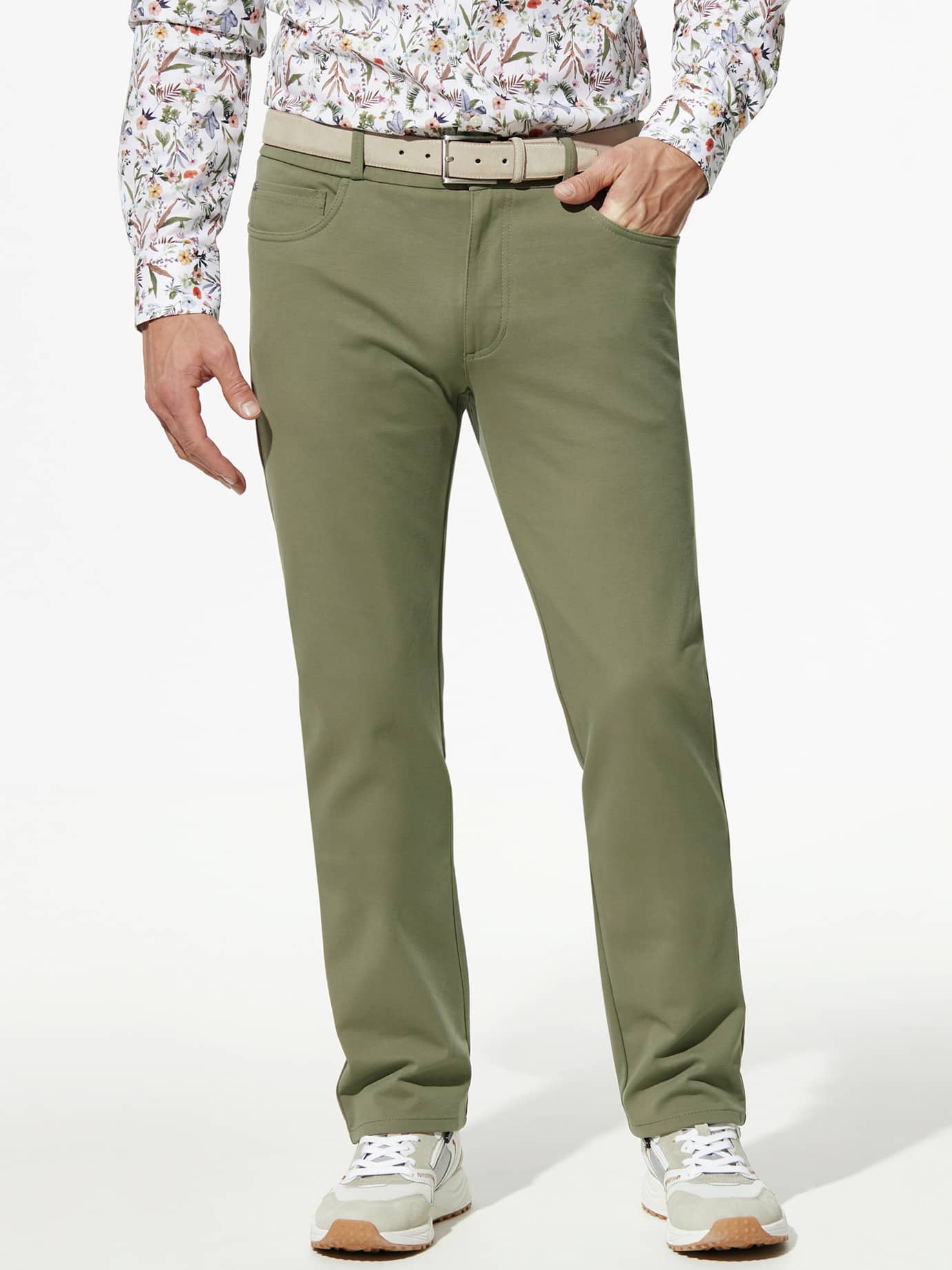 Walbusch Pantalon Five Pocket Stretch & Relax Vert 24 2