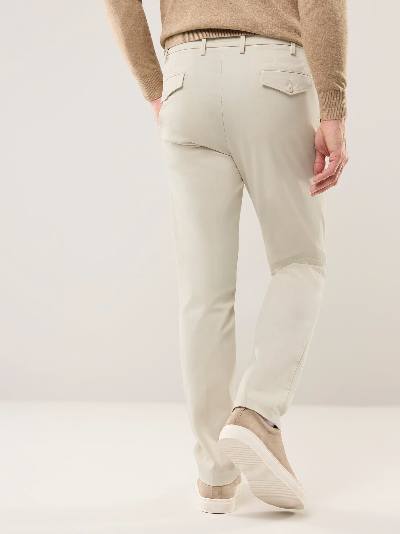 Walbusch Feintwill Pleated Chino Regular Fit Beige 58 7