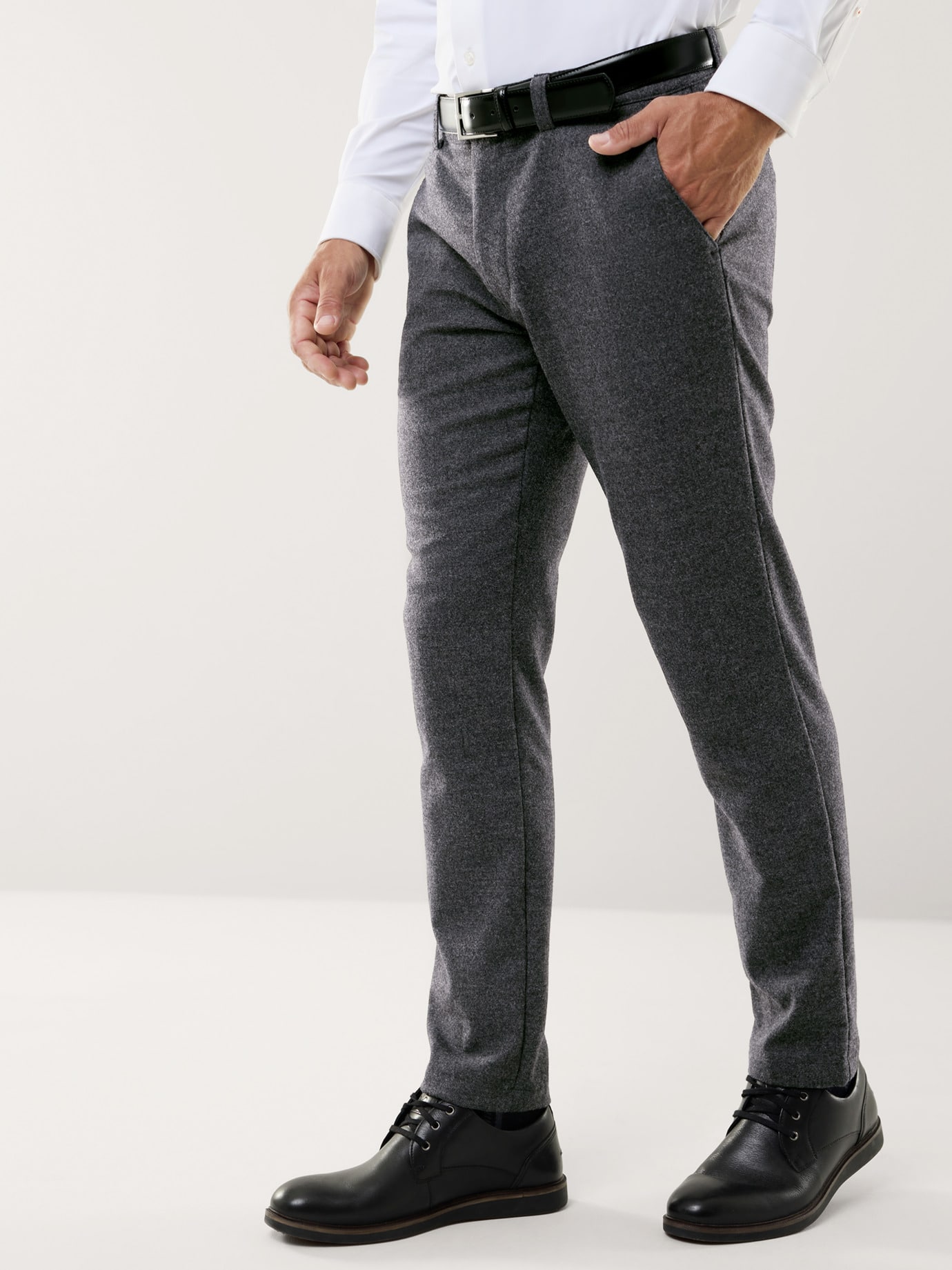 Walbusch Sport Flannel Trousers Gray 24 10