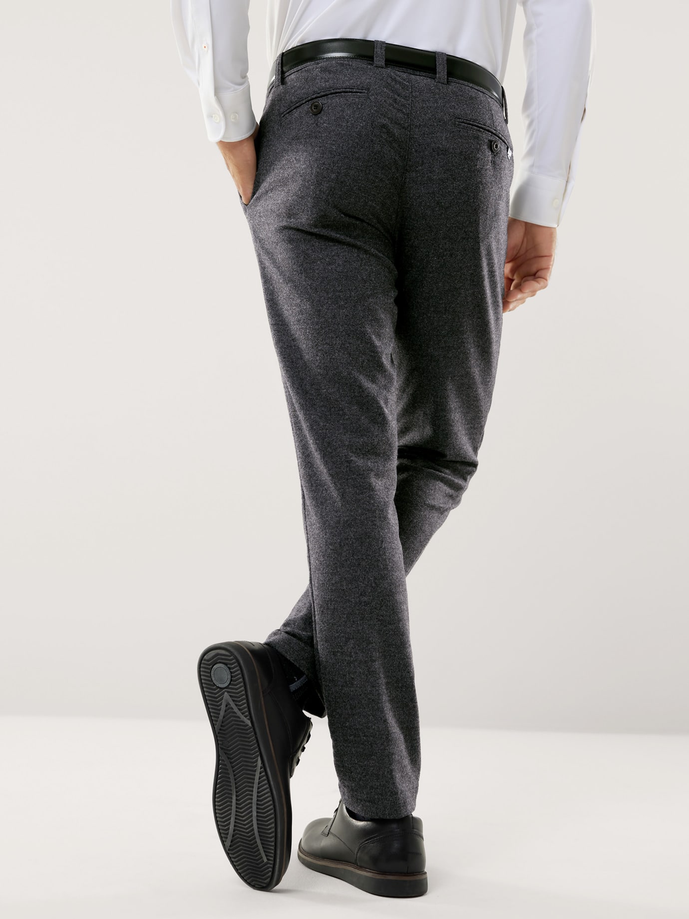 Walbusch Sport Flannel Trousers Grey 64 7