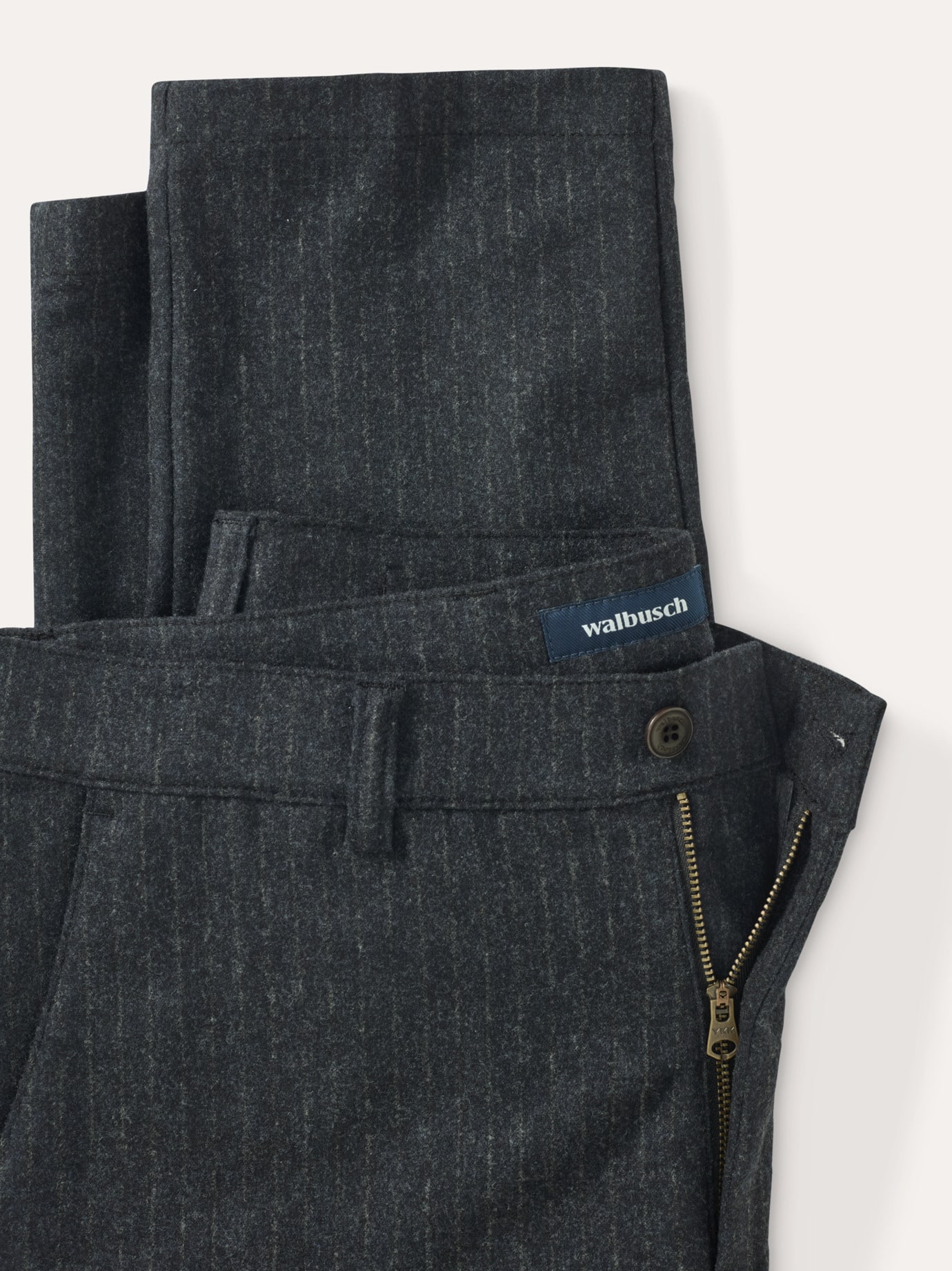 Walbusch Sport Flannel Trousers Gray 24 4