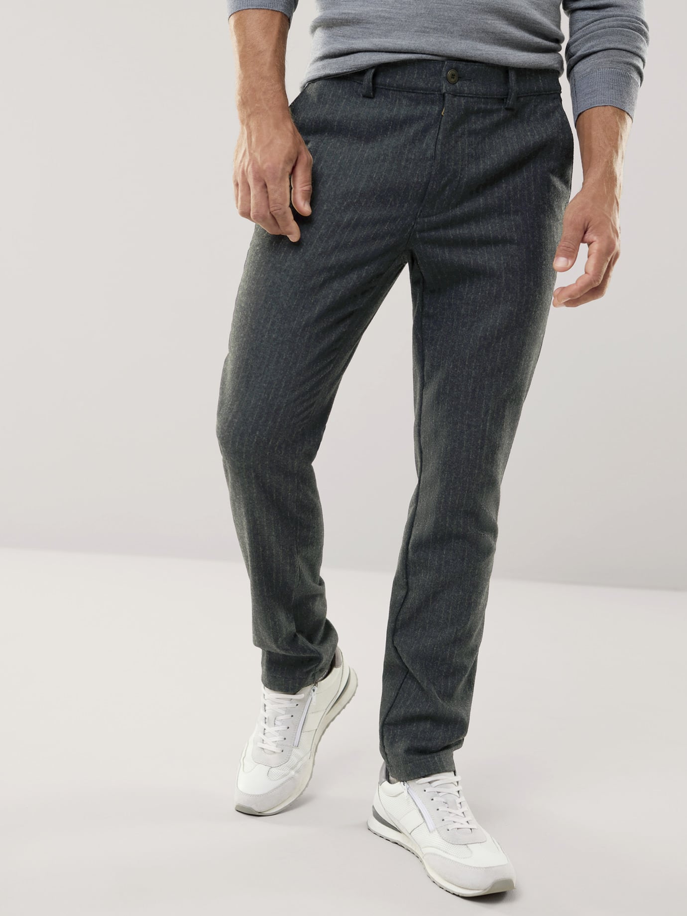 Walbusch Sport Flannel Trousers Gray 24 2