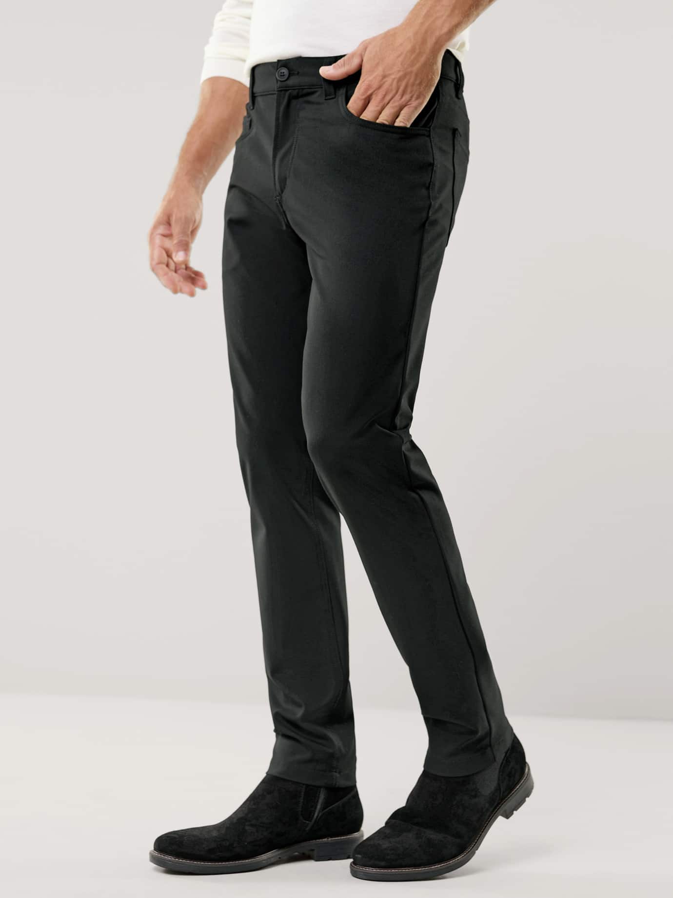 Walbusch Macht-Alles-Mit 5-pocket 2.0, Modern Fit#normale Größen#schlanke Größen#untersetzte Größen, Farbe Schwarz, 50, innovatives Gewebe multifunktional Herren 2