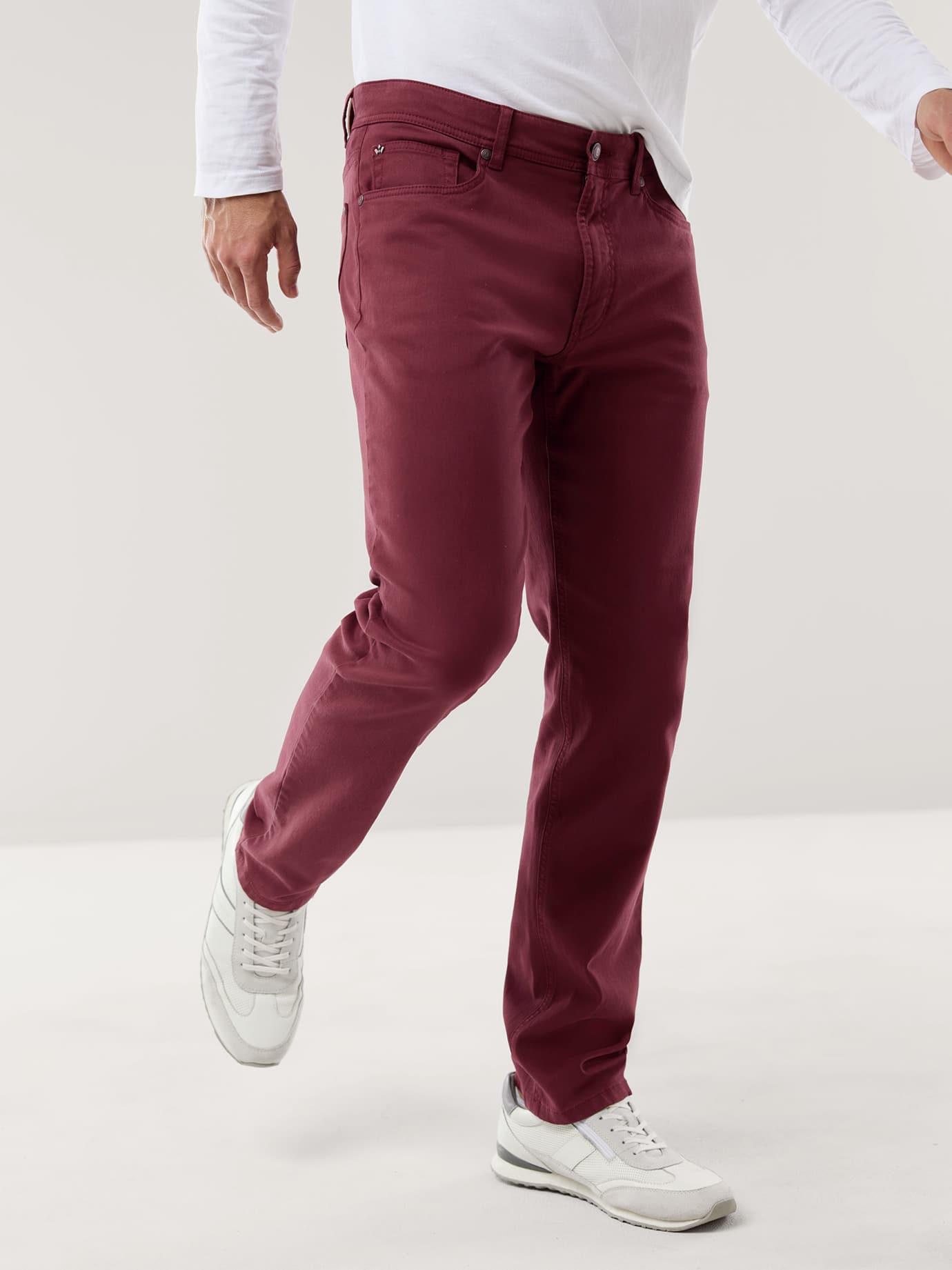 Walbusch Ganzjahres Five-Pocket, Modern Fit#normale Größen#schlanke Größen#untersetzte Größen, Farbe Rot, 27, klimatisierend feuchtigkeitsregulierend Herren 2