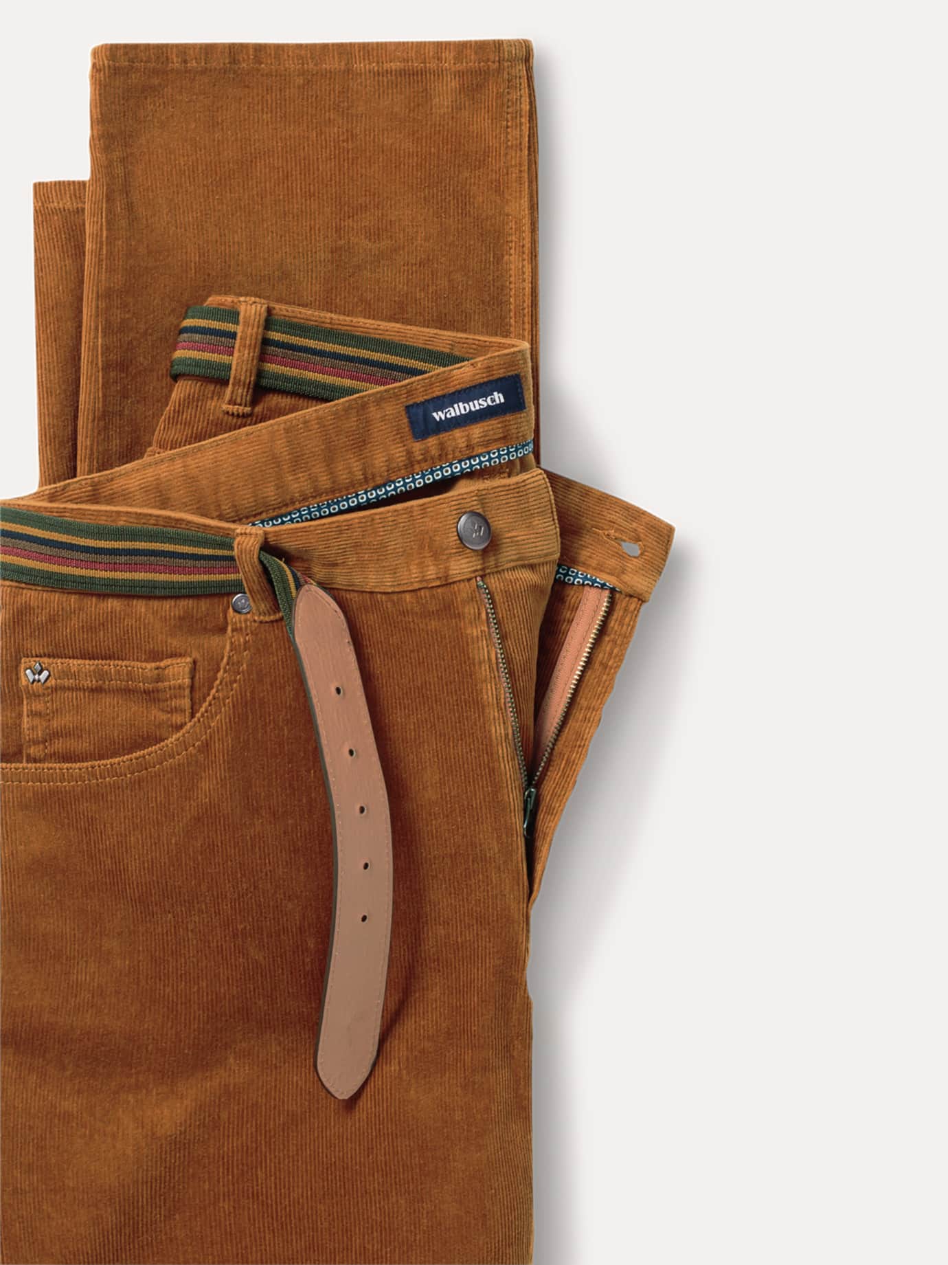 Walbusch Five-Pocket Cord Trousers Yellow 98 4