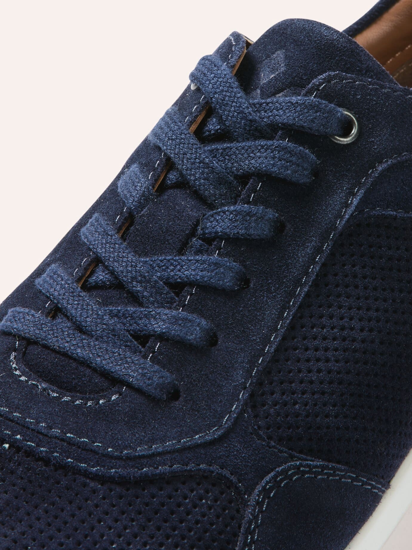 Walbusch Velours Perfo Sneaker Blau 42 4