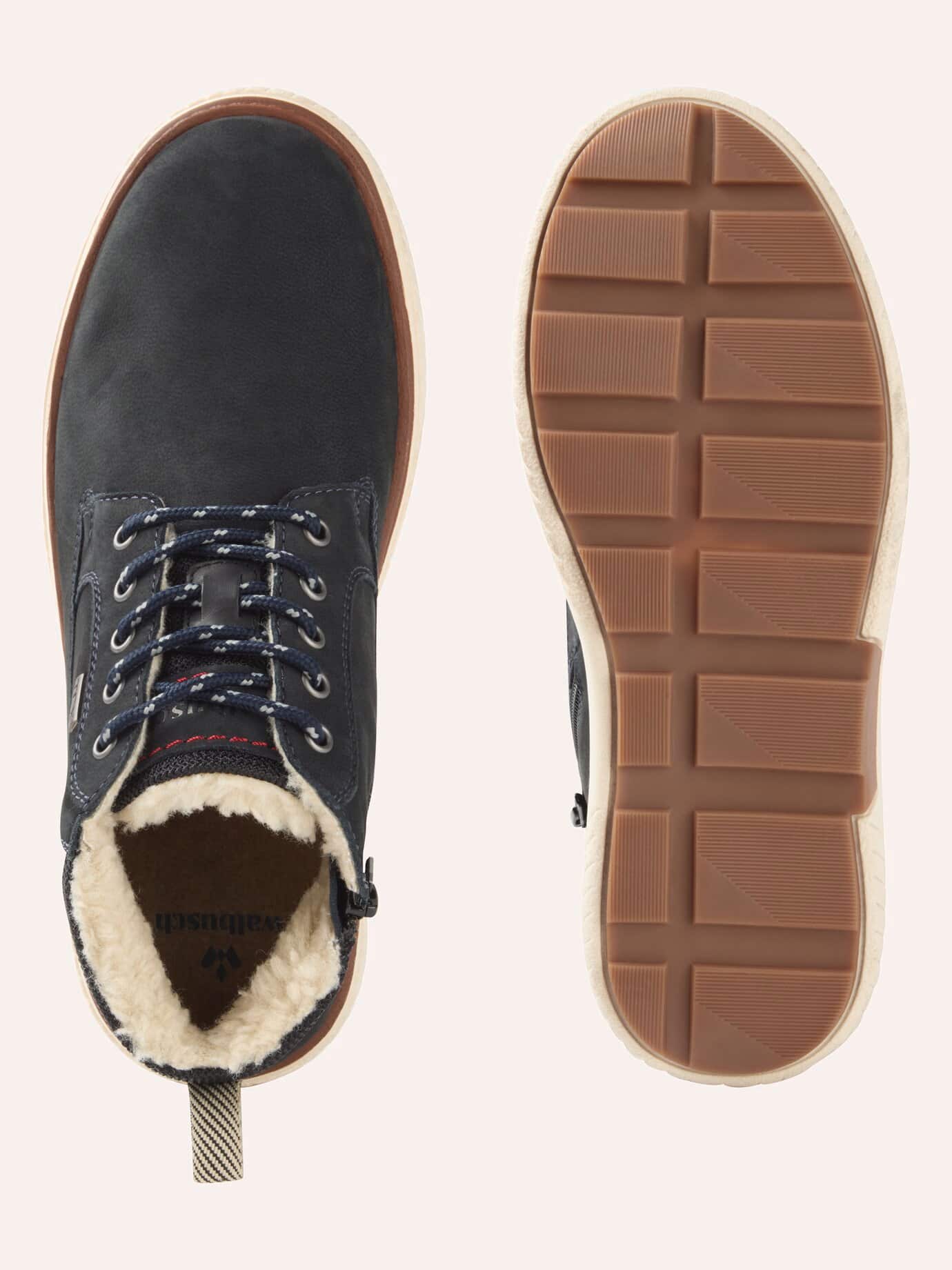Walbusch Aquastop Thermo HighTop, , Farbe Blau, 41, innen warmer Webpelz mit Reißverschluss Herren 2