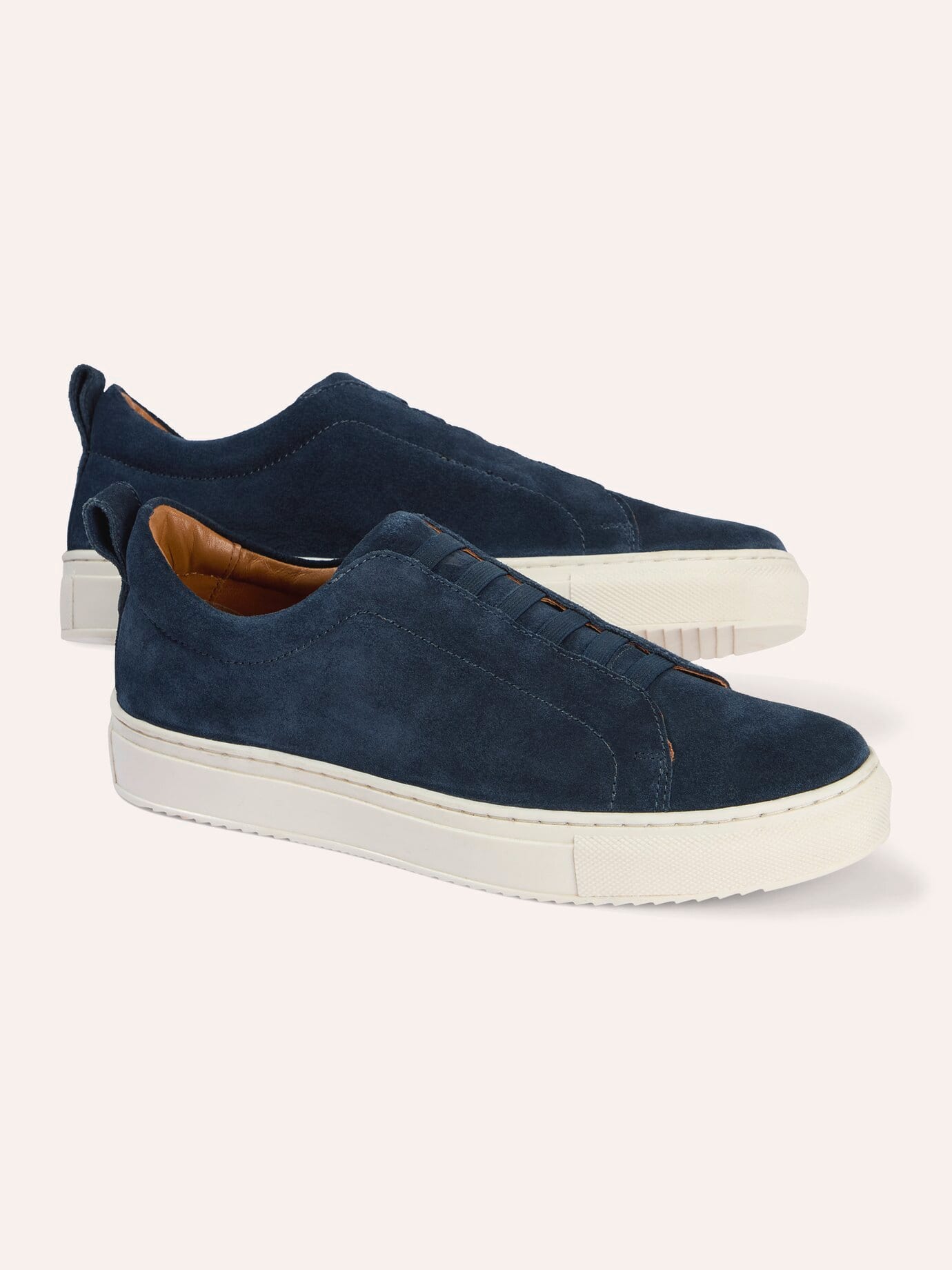 Walbusch Smart Casual Sneaker, noch offen: Größenlauf, Farbe Blau, 39, ohne Schnüren atmungsaktives Lederfutter Herren