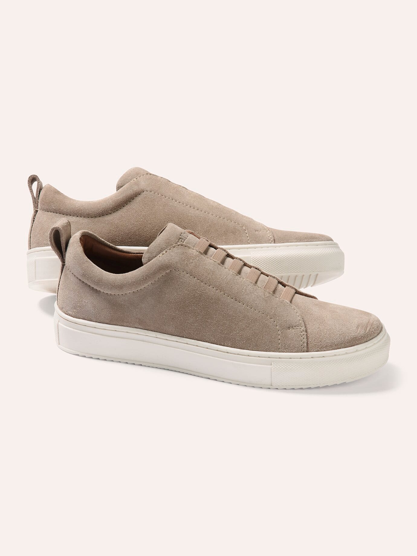 Smart Casual Sneaker, noch offen: Größenlauf, Farbe Grau, 41, ohne Schnüren atmungsaktives Lederfutter Herren
