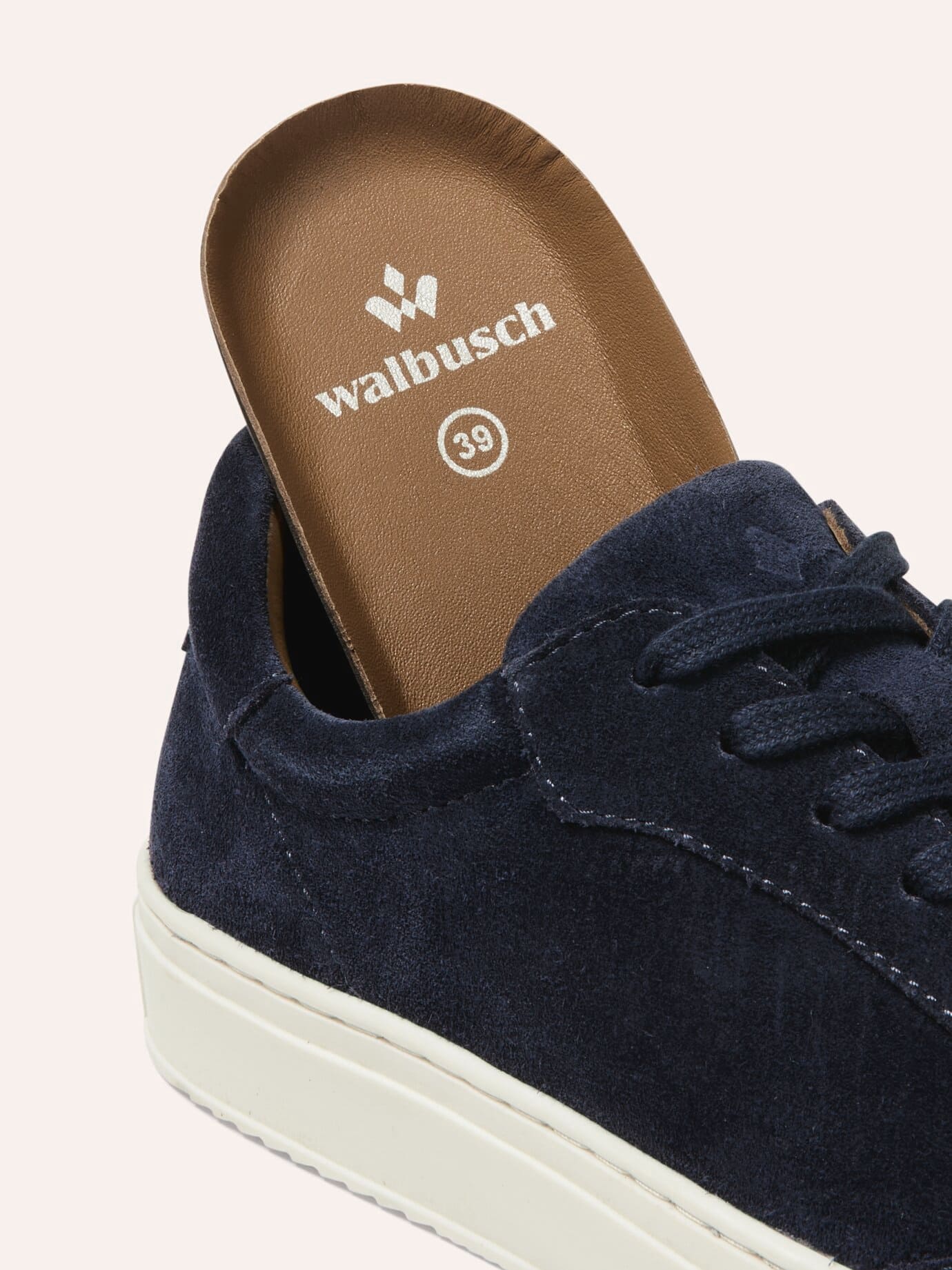 Walbusch Retro-Sneaker, noch offen: Größenlauf, Farbe Blau, 39, hochwertiges Leder atmungsaktives Lederfutter Herren 3